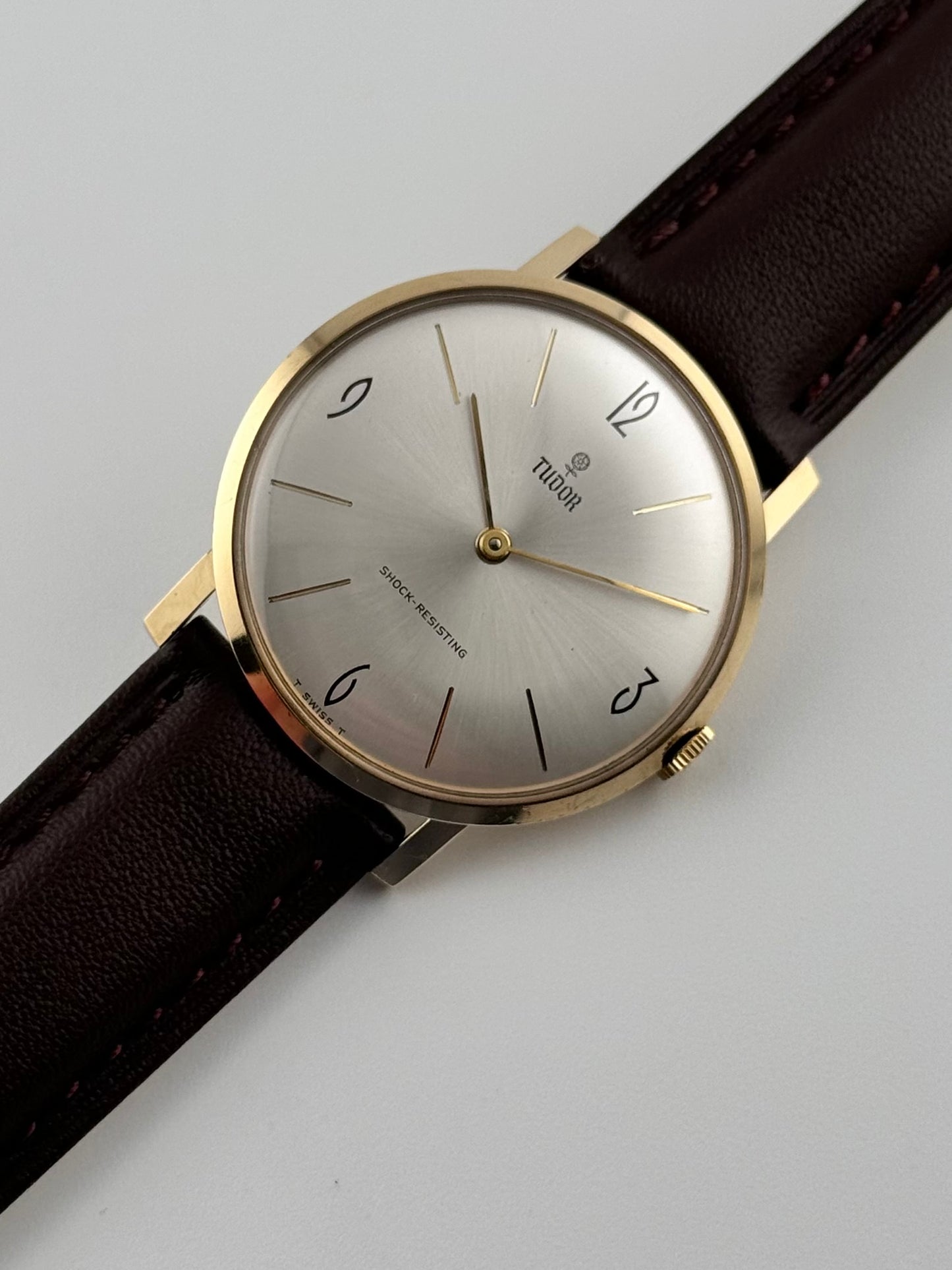 Tudor Manual Wind Shock Resisting 9ct Solid Gold Dress Piece