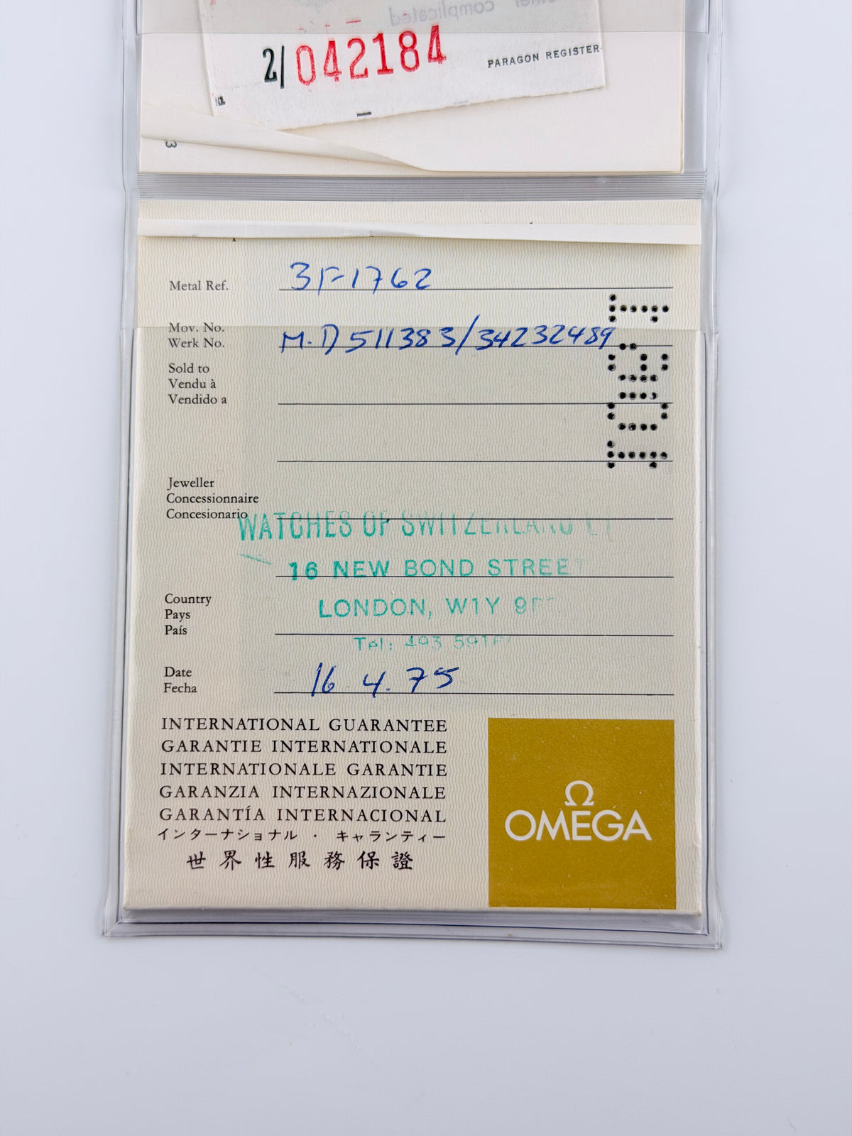 Omega De Ville Collector's Watch - Andrew Grima Emerald Line - 511.383 - Near Mint - Box and Papers!