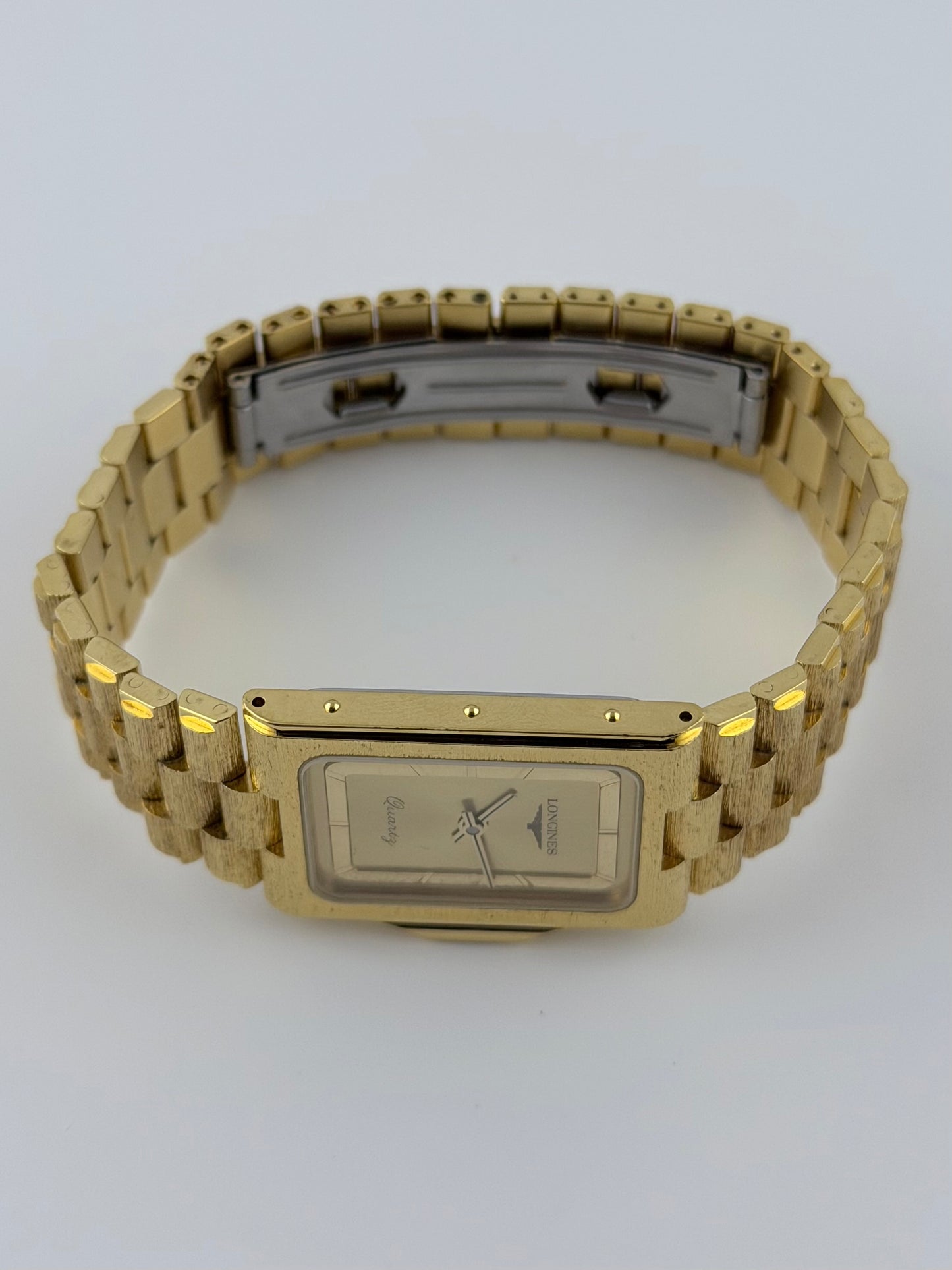 Longines Tank Quartz - MZ5714 - 18ct Gold Plated - Ultra Rare NOS