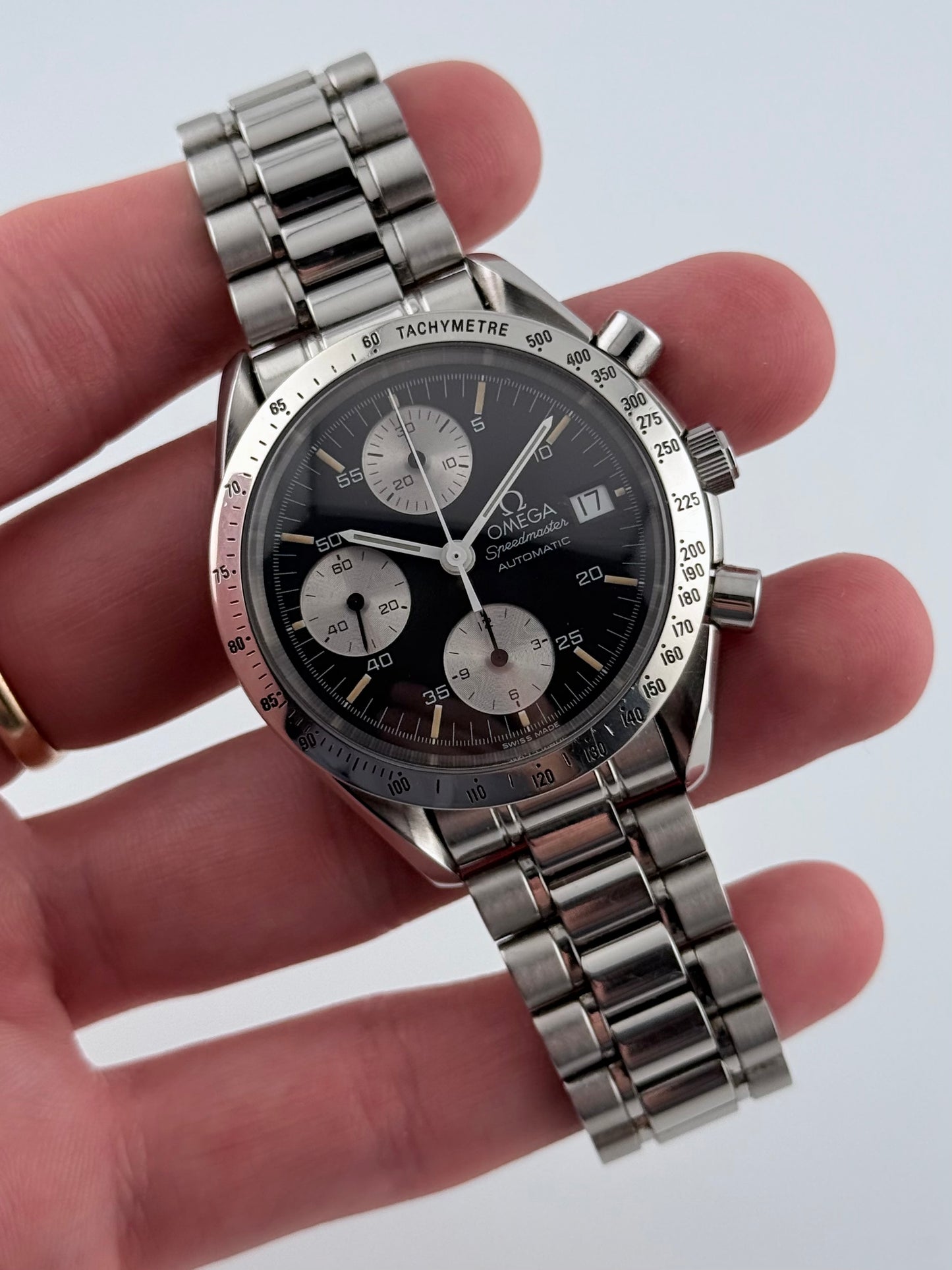 Omega Speedmaster Automatic Date - 175.0043 - Rare Reverse Panda Dial