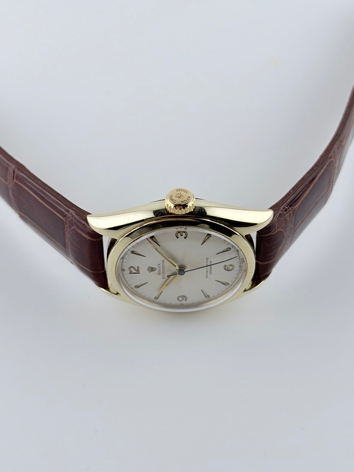 Rolex Oyster Perpetual Automatic Semi-Bubble Back - 6084 - Rare - with Rare Crown
