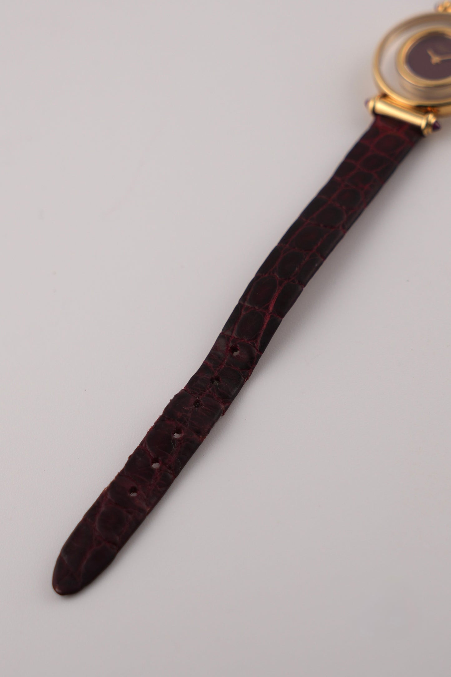Chopard Happy Diamonds Ladies 18ct Gold Quartz - Burgundy Dial