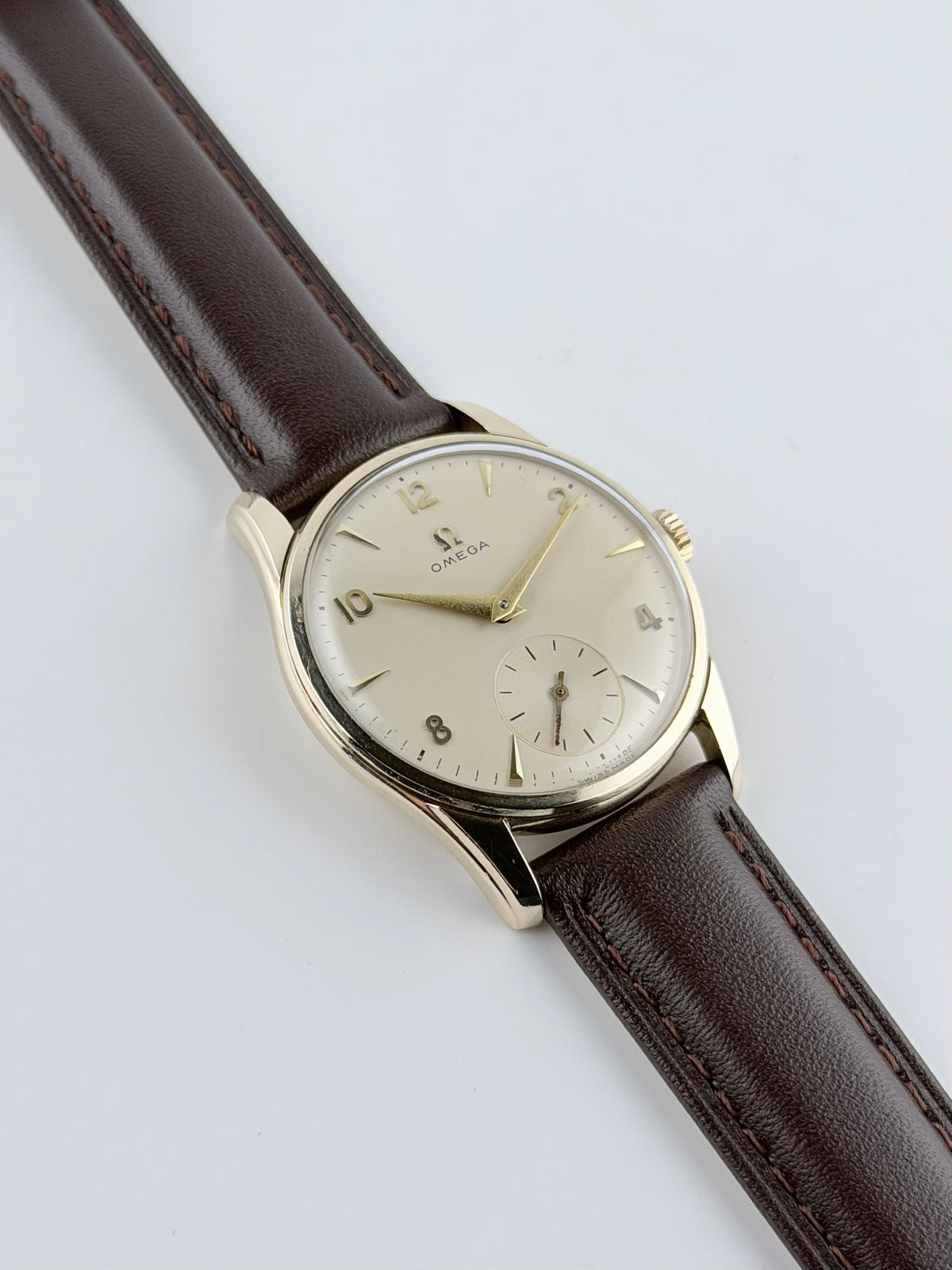 Omega Manual Wind 9ct Gold Sub Secs - ALD 927767