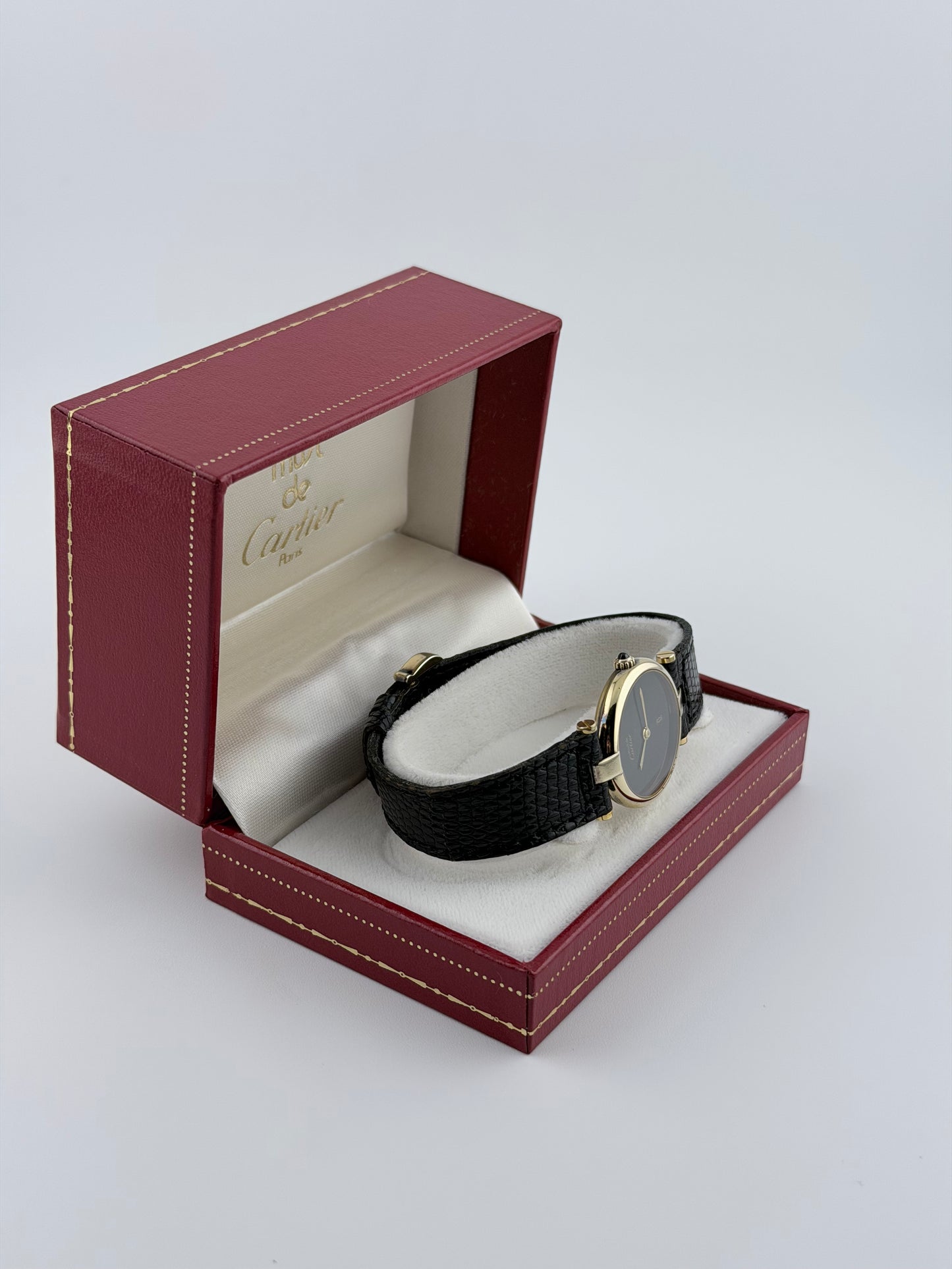 Cartier must de Vendôme Quartz - 18 - Onyx Dial - Full SET!