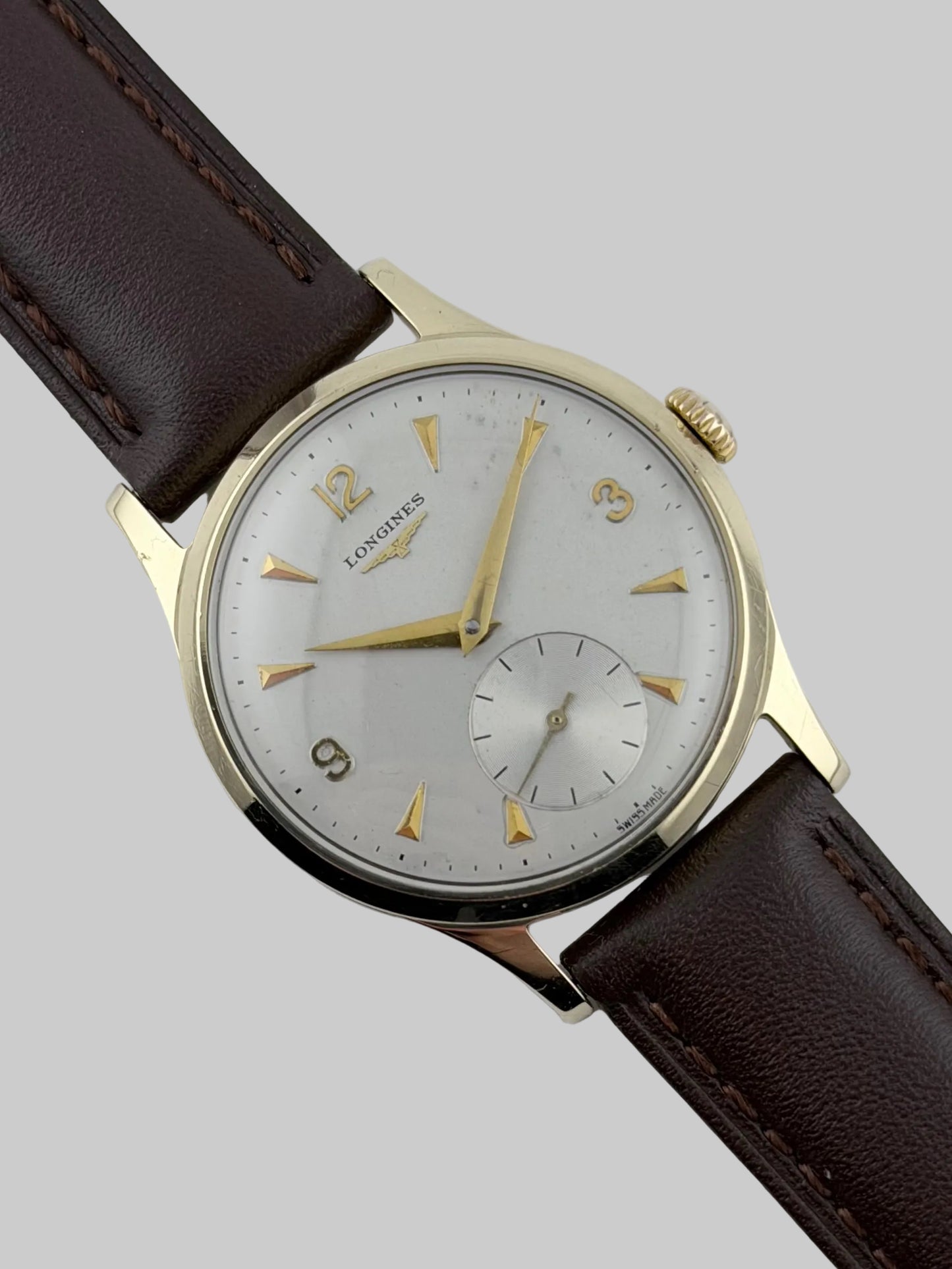 Longines Manual Wind Sub Seconds 9ct Gold
