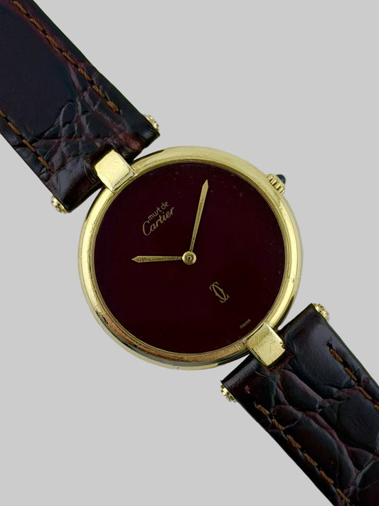 Cartier Must De Vendome Quartz - 17 - Burgundy Dial