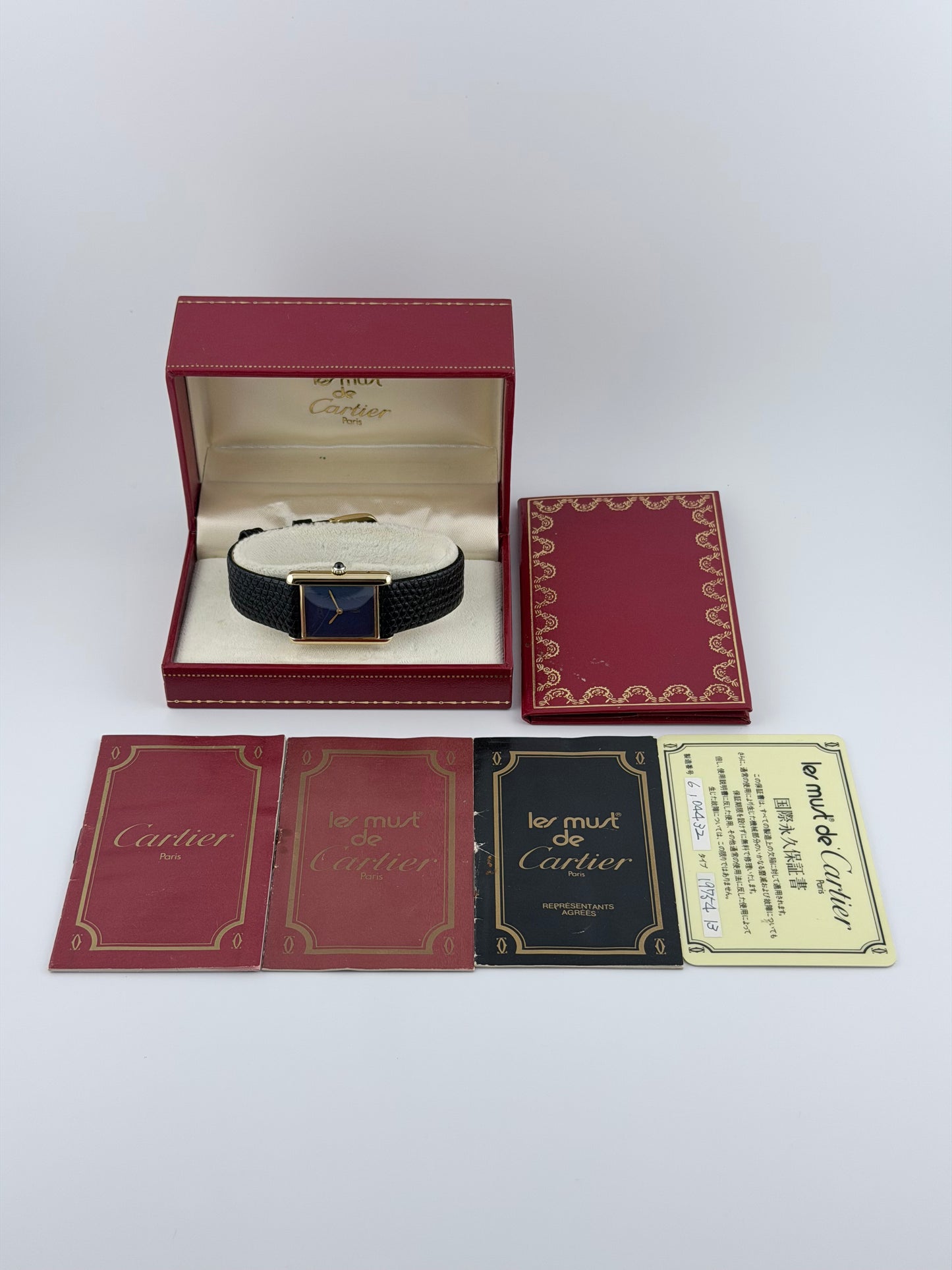 Cartier Must De Paris Tank Quartz - 6 - Lapis Blue Dial - Box & Papers
