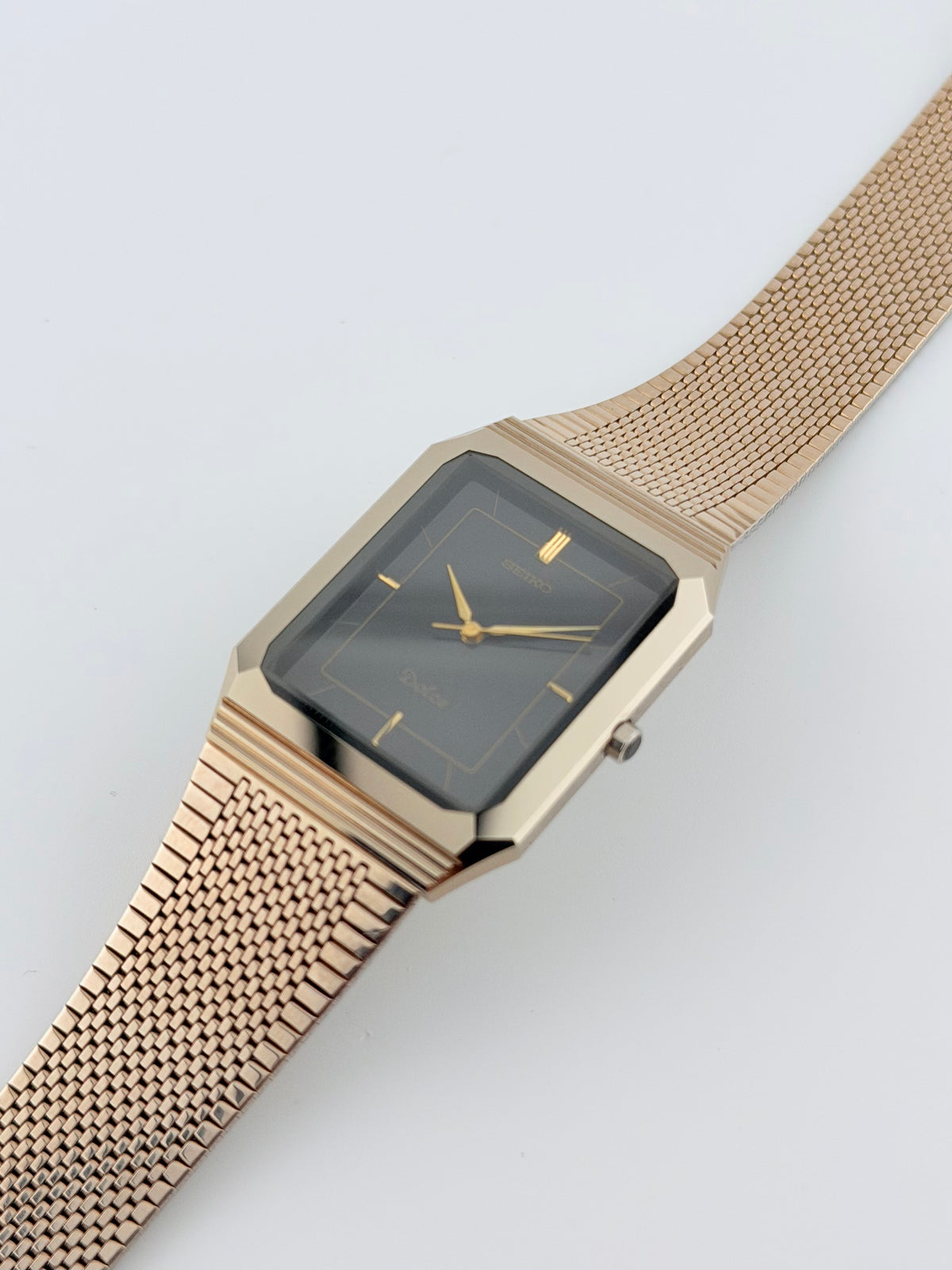 Rare! Seiko Dolce Exceline Tank Quartz Box! - 7741-5080 Near Mint!