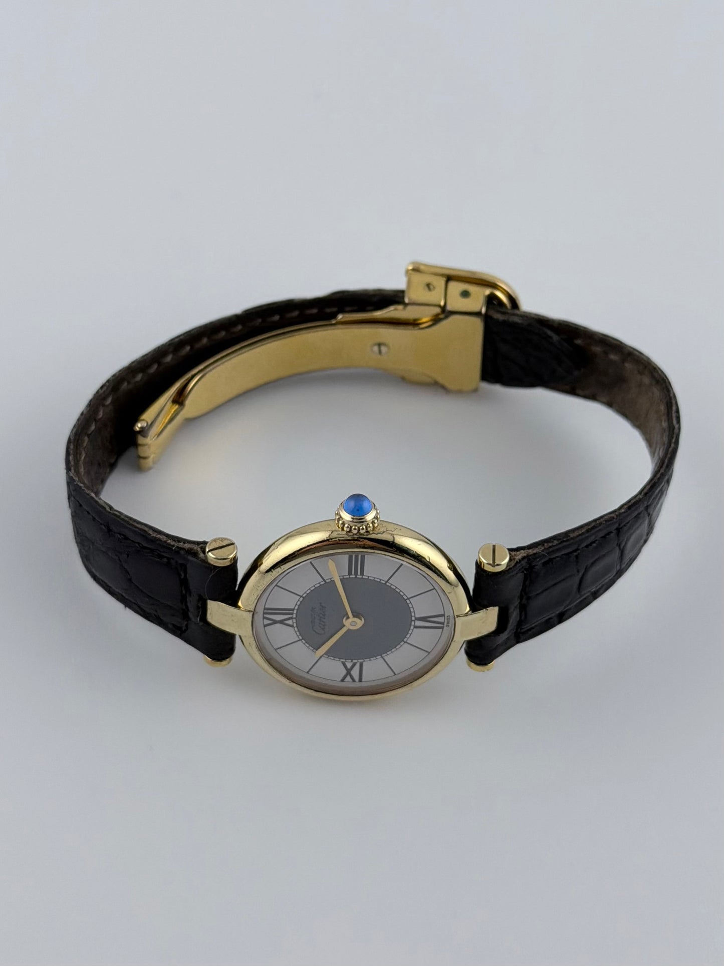 Cartier must de Vendome Quartz - 590004 - White & Grey Dial - Ladies