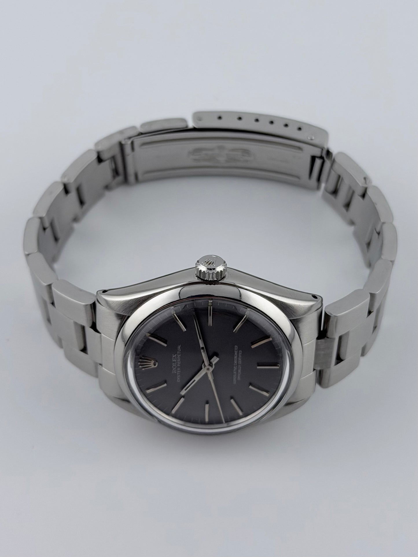 Rolex Oyster Perpetual Automatic 1002 - Rare Grey Ghost Dial - Box and Papers