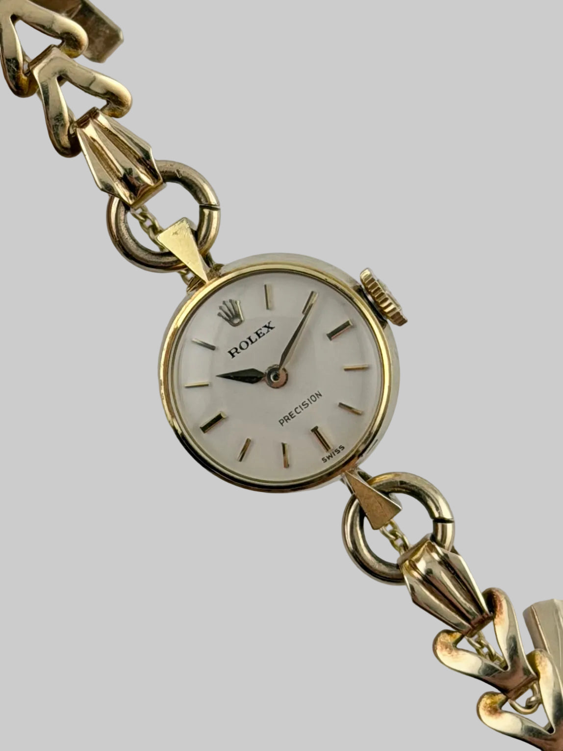 Rolex Precision Ladies Cocktail Watch Manual Wind - Rare 1948 - Solid Gold + Original Seashell Box