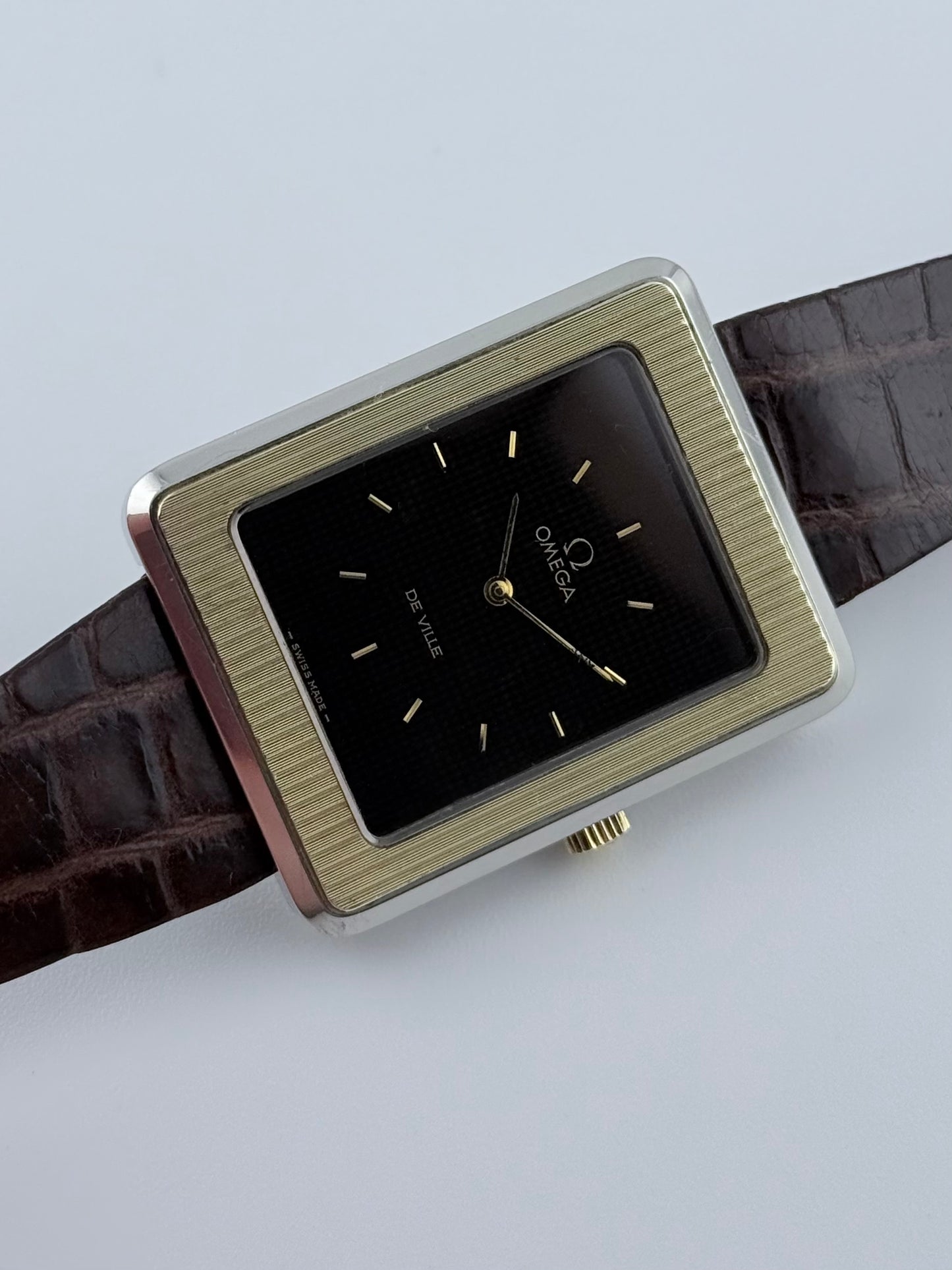 Omega DeVille ‘Pave D’or’ Manual Wind Tank Dress Watch - 111.0136