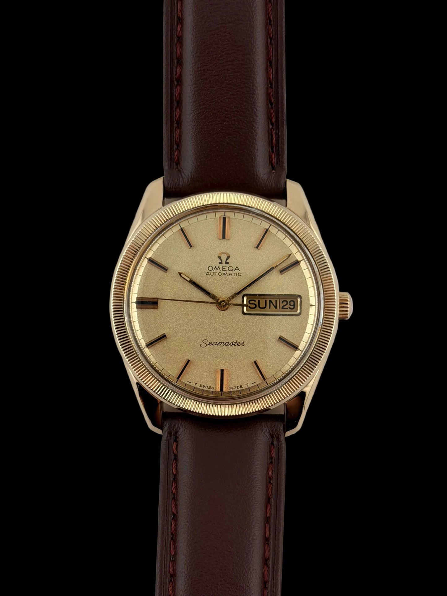 Omega Seamaster Automatic Day-Date 9ct Jumbo 166.0532 - BOX AND PAPERS!