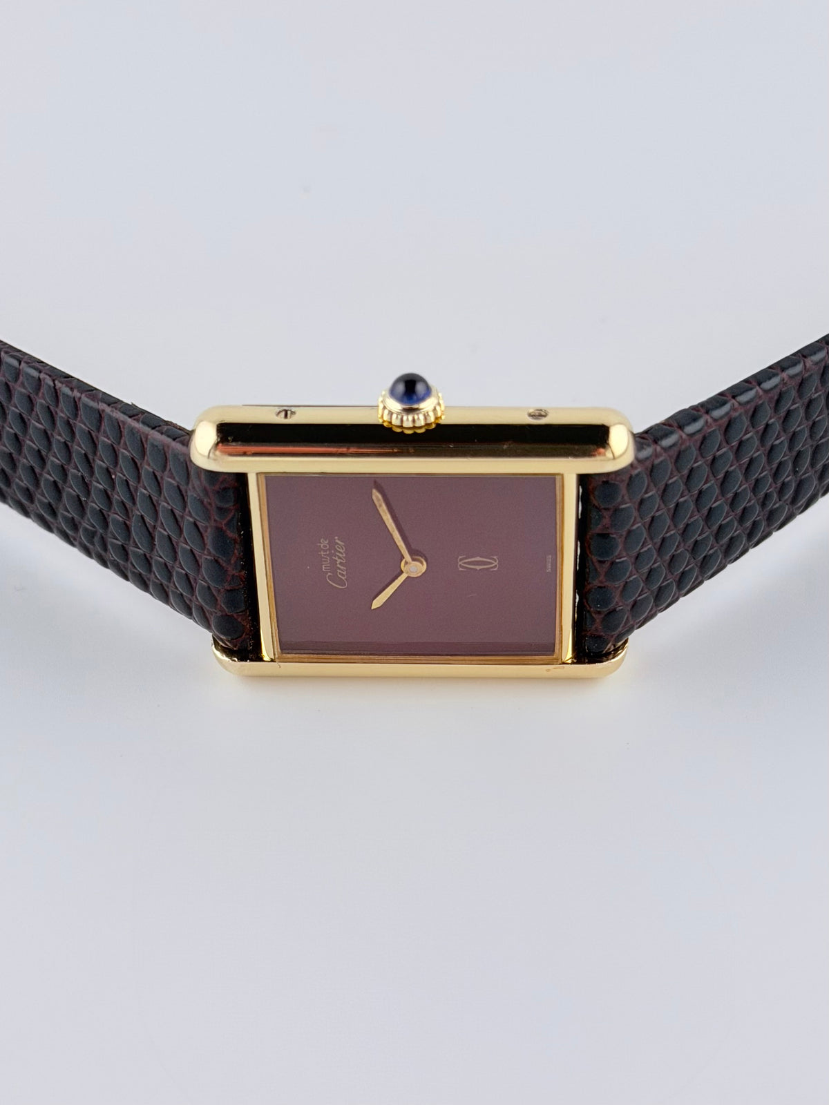 Cartier Must De Tank Paris Manual Wind - 6 - Burgundy Dial