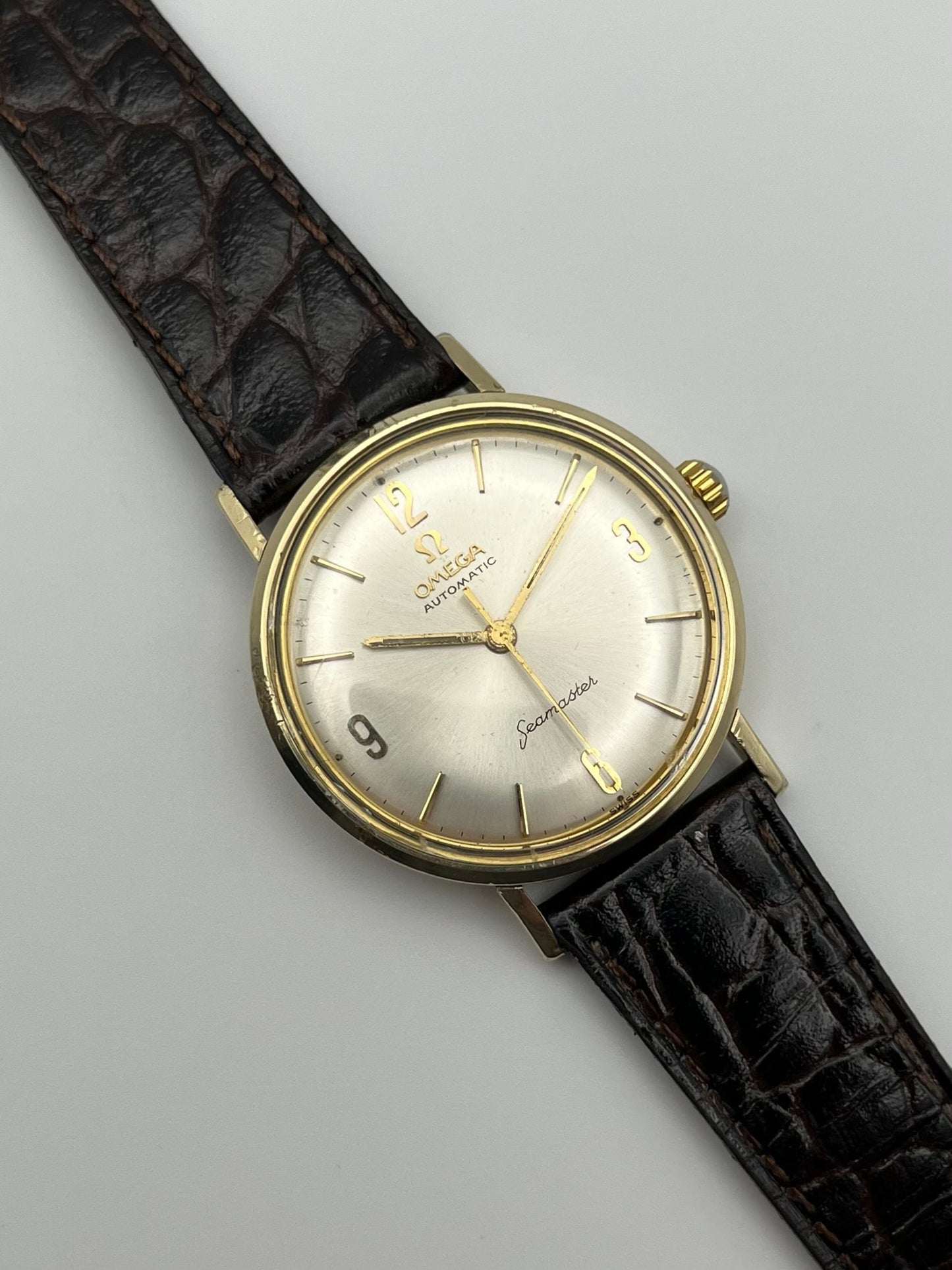 14k Gold Omega Seamaster 1960 Gold Omega Seamaster Automatic 14ct