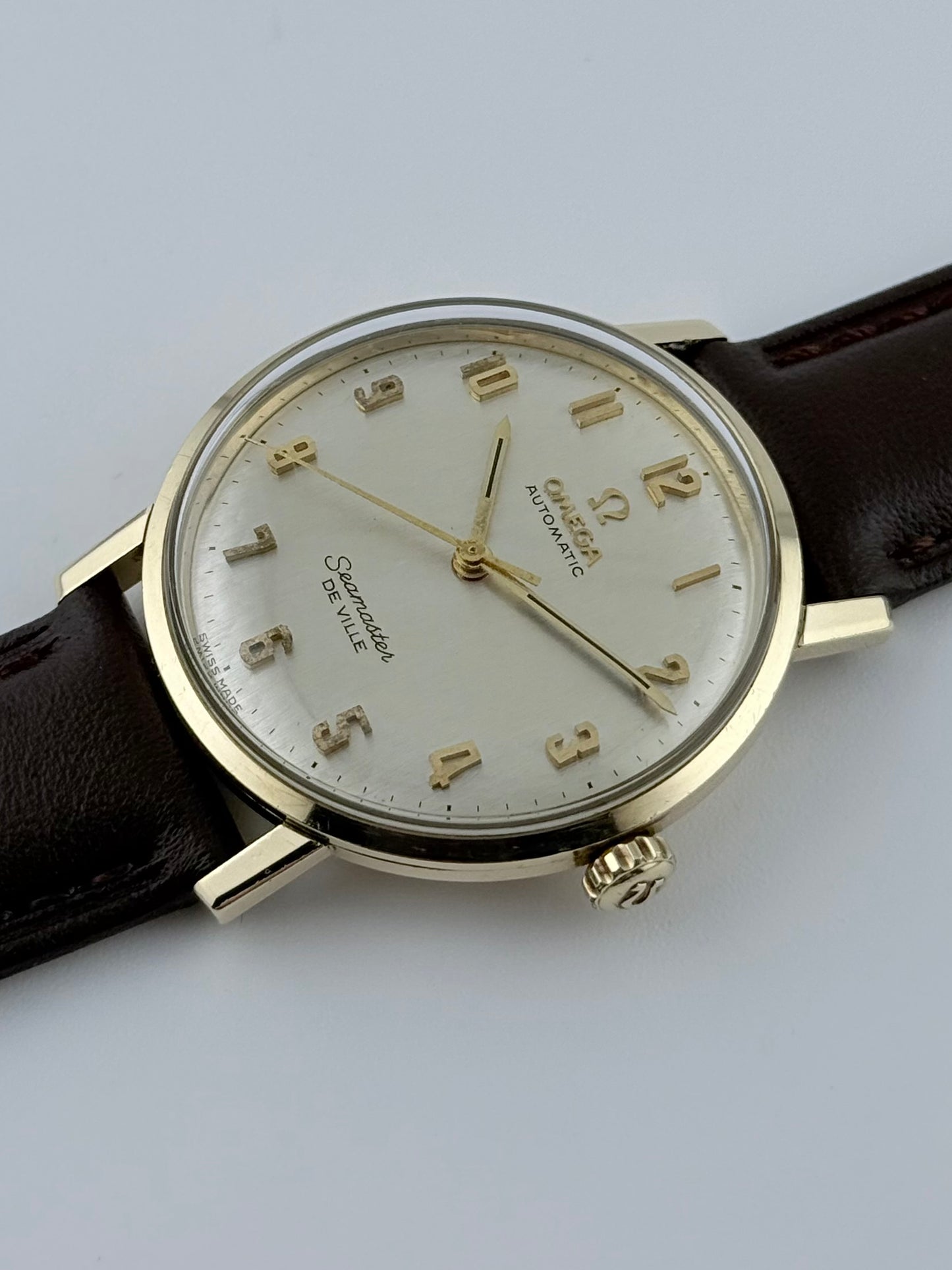 Omega Seamaster De Ville Automatic Fishscale Arabic Dial - 9ct Gold - 165.020