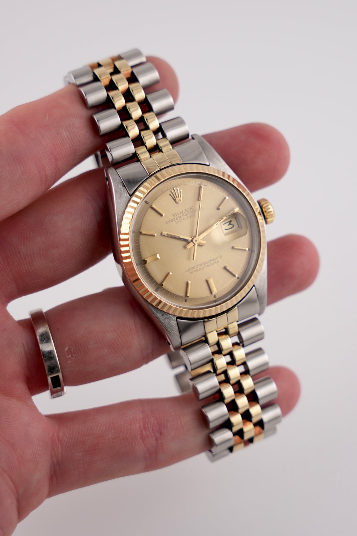 Rolex Datejust Oyster Perpetual 1601 Automatic - Two-Tone - Rare Havana Ghost Dial