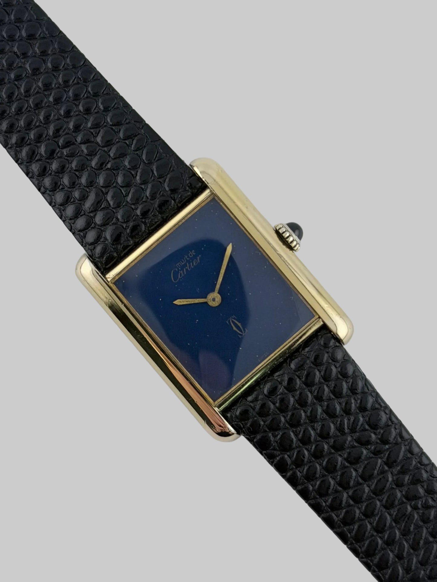 Cartier Must De Paris Tank Quartz - 6 - Lapis Blue Dial - Box & Papers