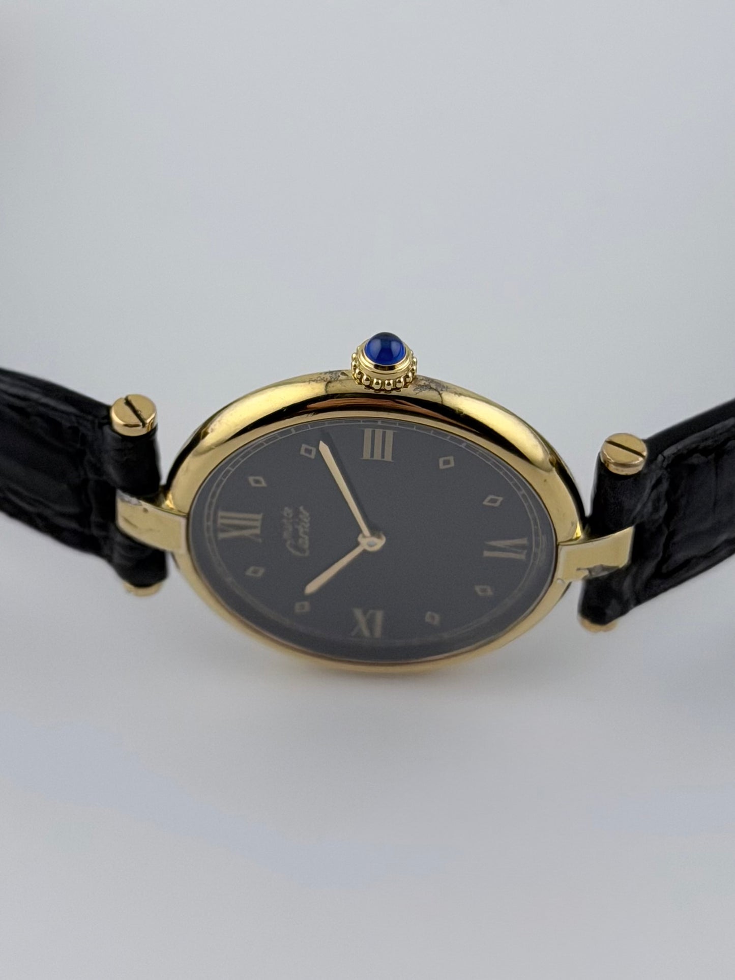 Cartier must de Vendome Quartz - 590003 - Onyx Dial - FULL SET!