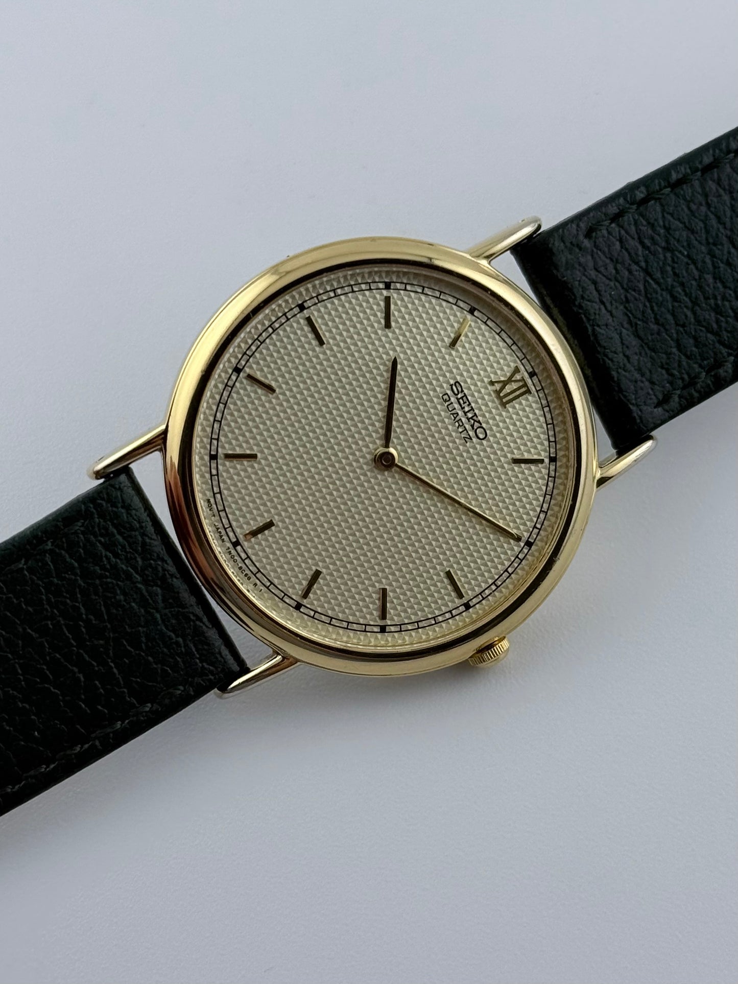 Seiko Quartz Dress Watch - 7N00-8A00 - Waffle Dial