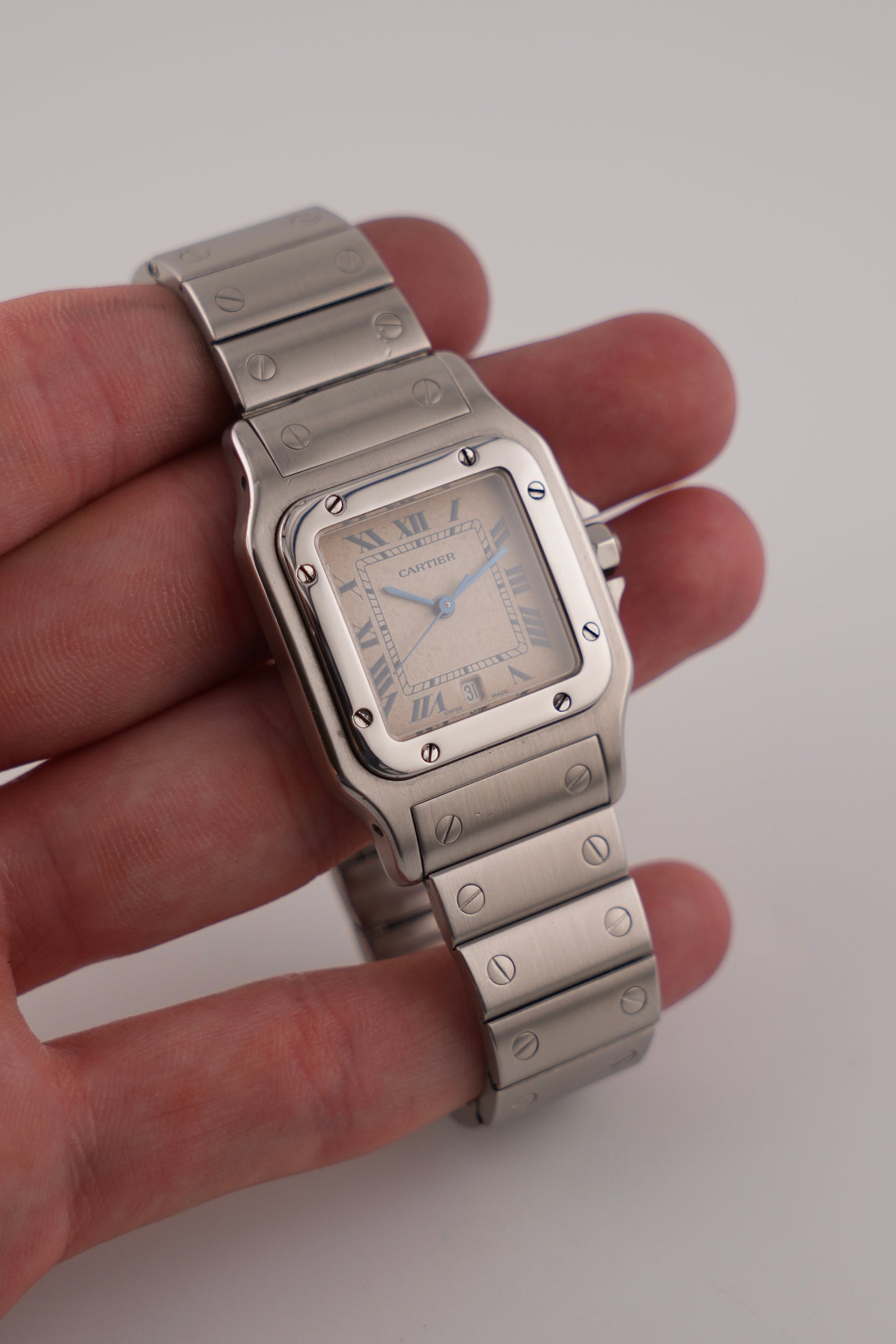 Cartier Santos Galbee Date Quartz - 987901