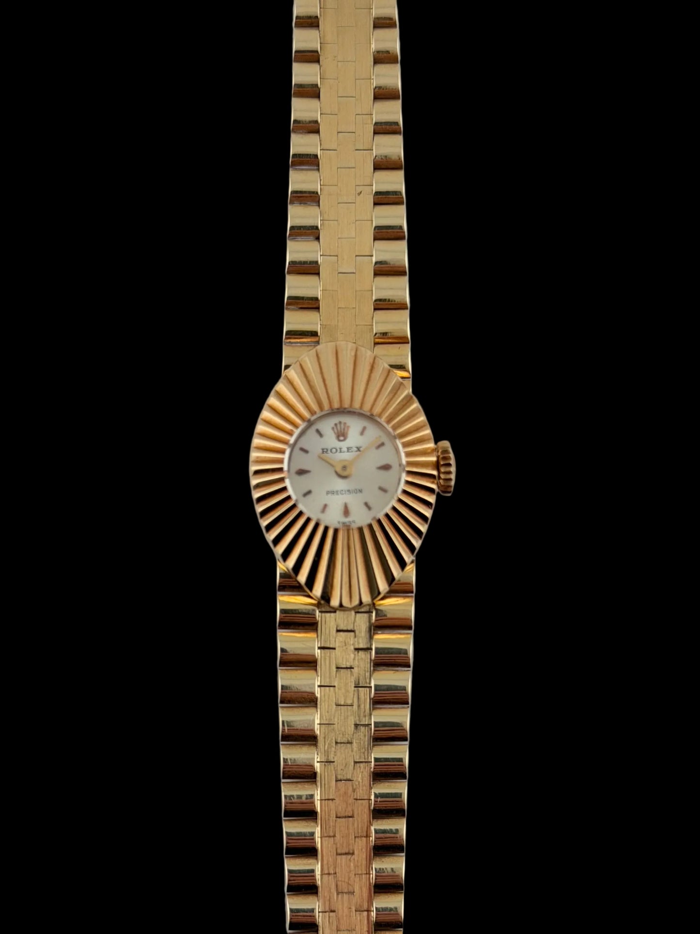 Rolex Precision Chameleon Ladies Cocktail Watch Manual Wind -18ct Solid Gold- Box with Straps