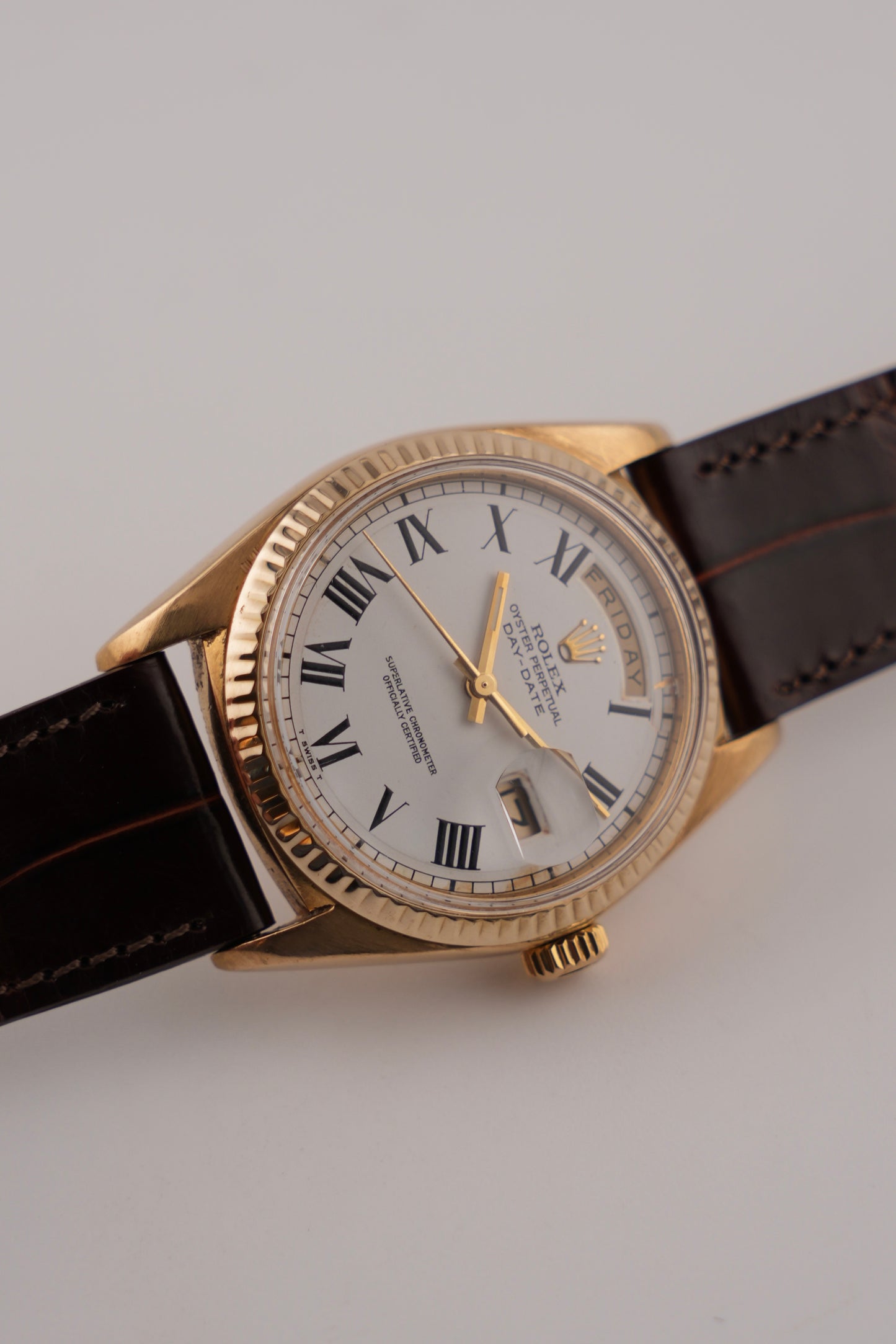 Rolex Oyster Perpetual Day-Date - 1803 Solid 18ct Gold - Rare Buckley Dial