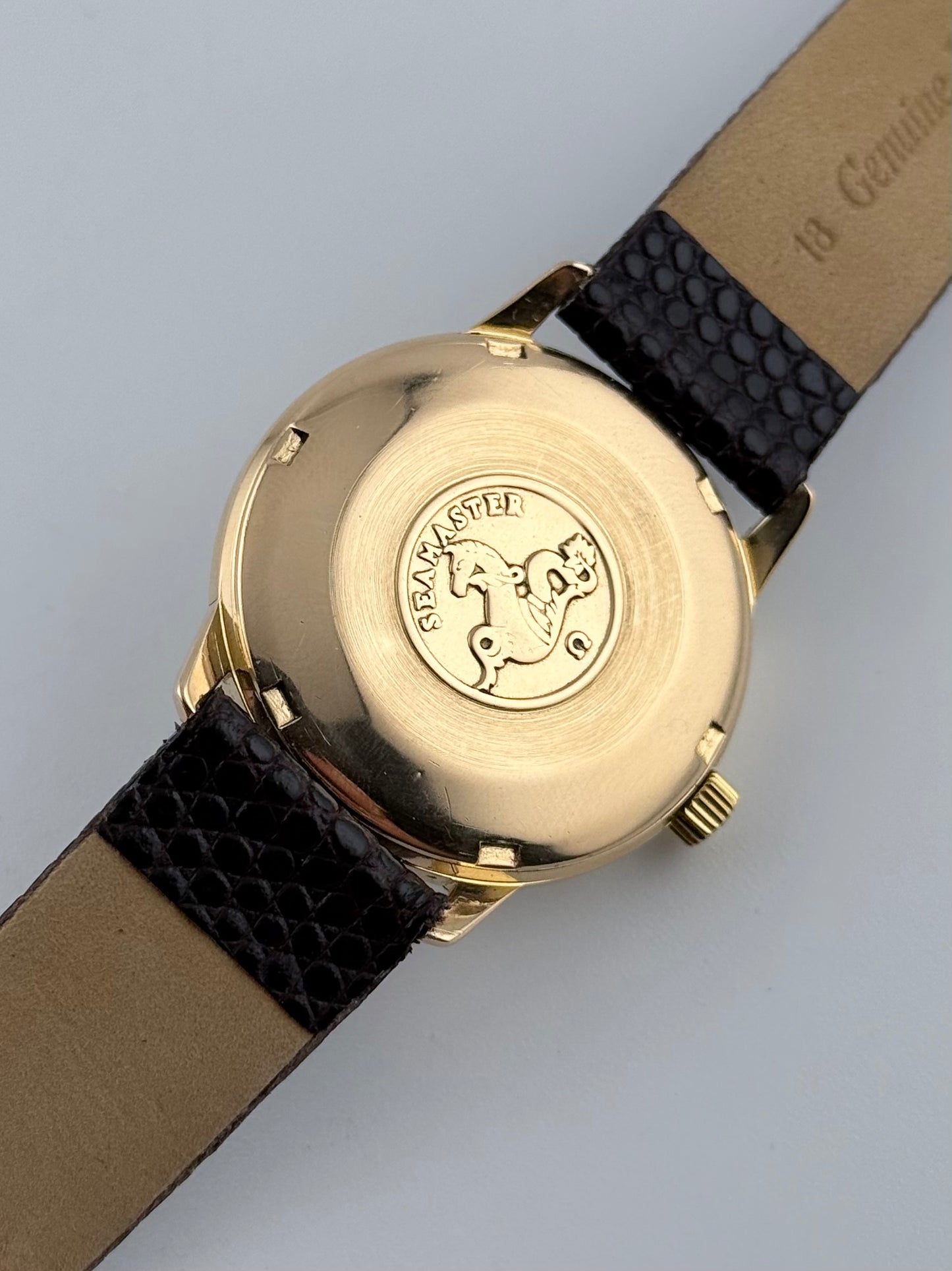 Omega Seamaster Automatic 165.001 - Ultra Rare FACTORY Diamond Dot Dial - Solid 18ct Gold