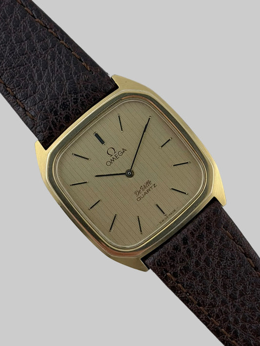 Omega De Ville Quartz Tank - 191.0121 - Stripe Linen Dial