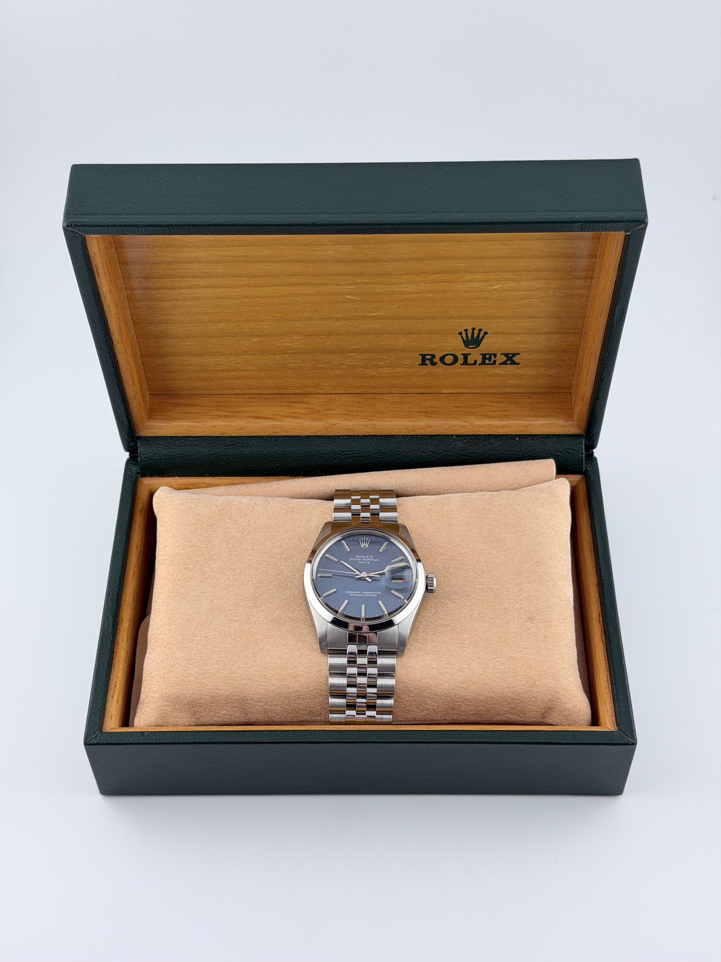 Rolex Oyster Perpetual Date Automatic - 1500 - Rare Blue Linen Dial