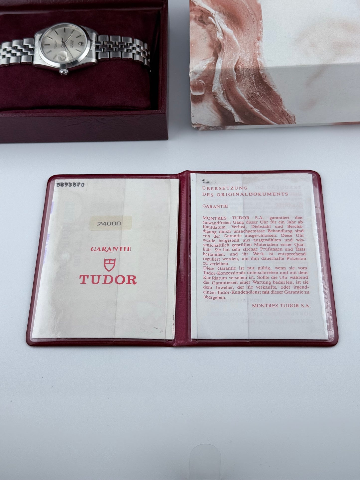 Tudor Prince Date 74000 - Box and Papers