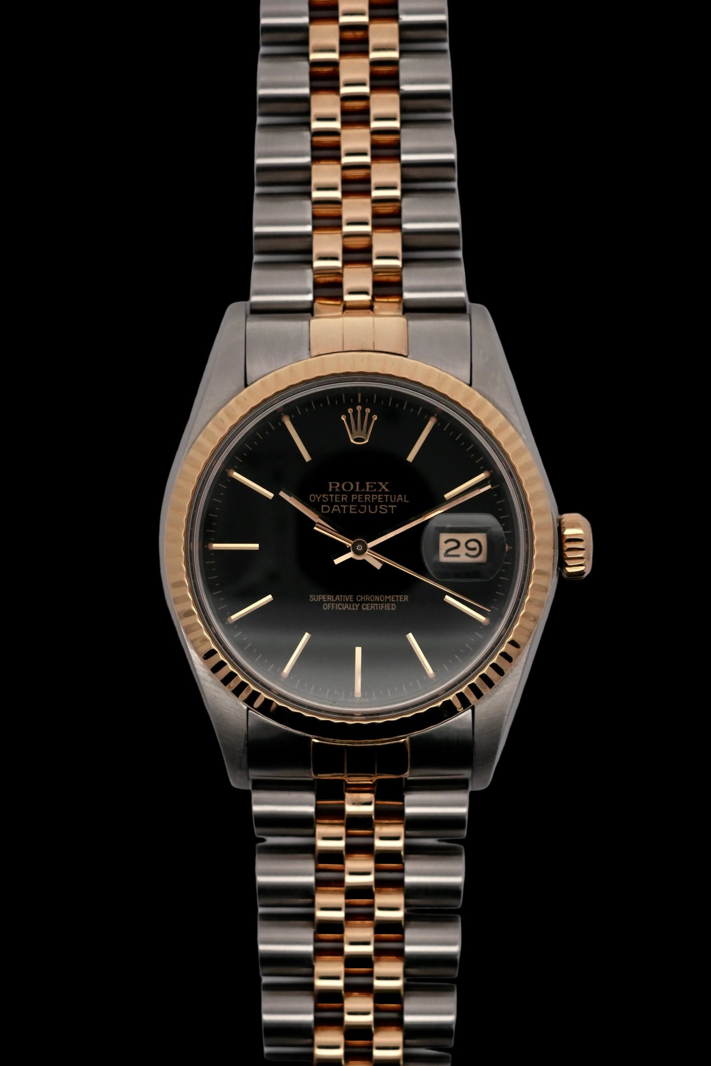 Rolex Datejust Oyster Perpetual 16013 - Two-Tone - Black Dial - Exceptional Condition