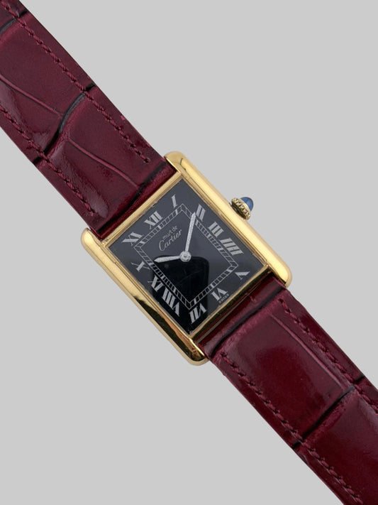 Cartier Must De Tank Manual Wind - 6 - Black Dial