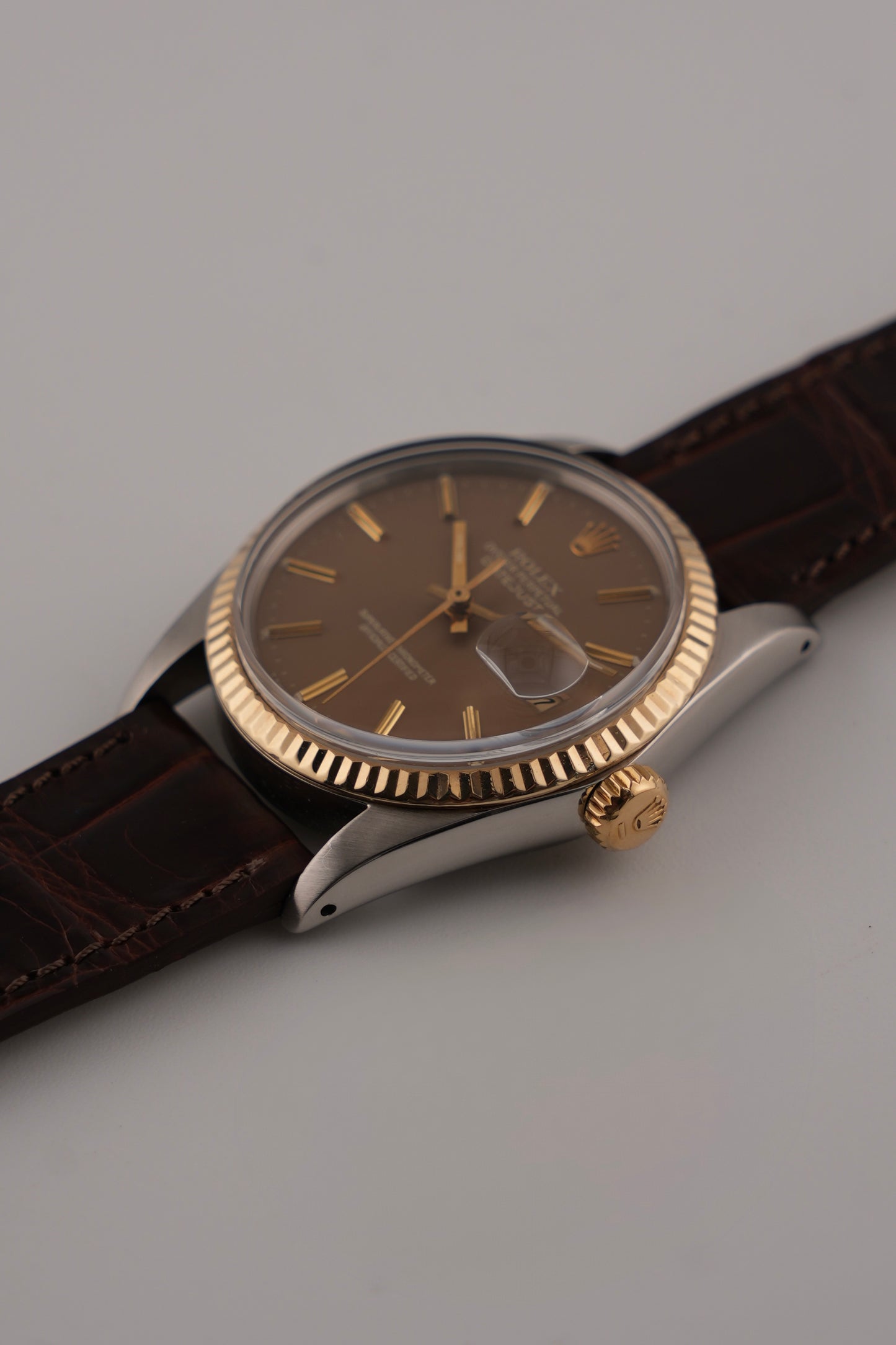 Rolex Datejust Oyster Perpetual 16013 - Two-Tone - Havana Dial - Exceptional Condition