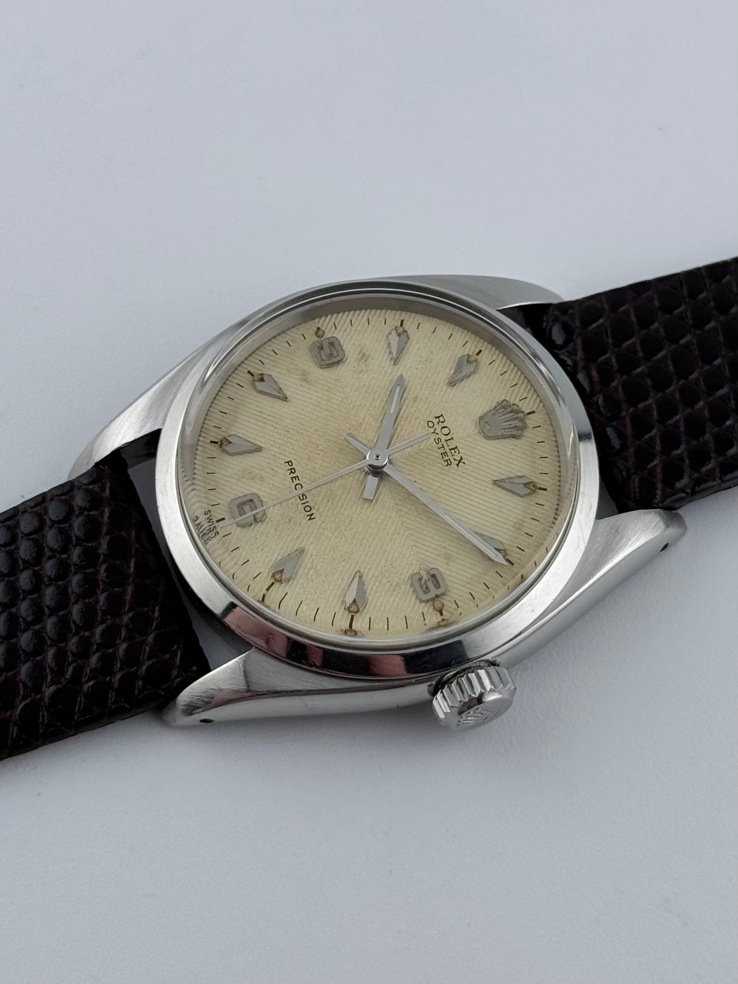 Rolex Oyster Precision Manual Wind - 6422 - Rare Chevron Dial - Collectors Set