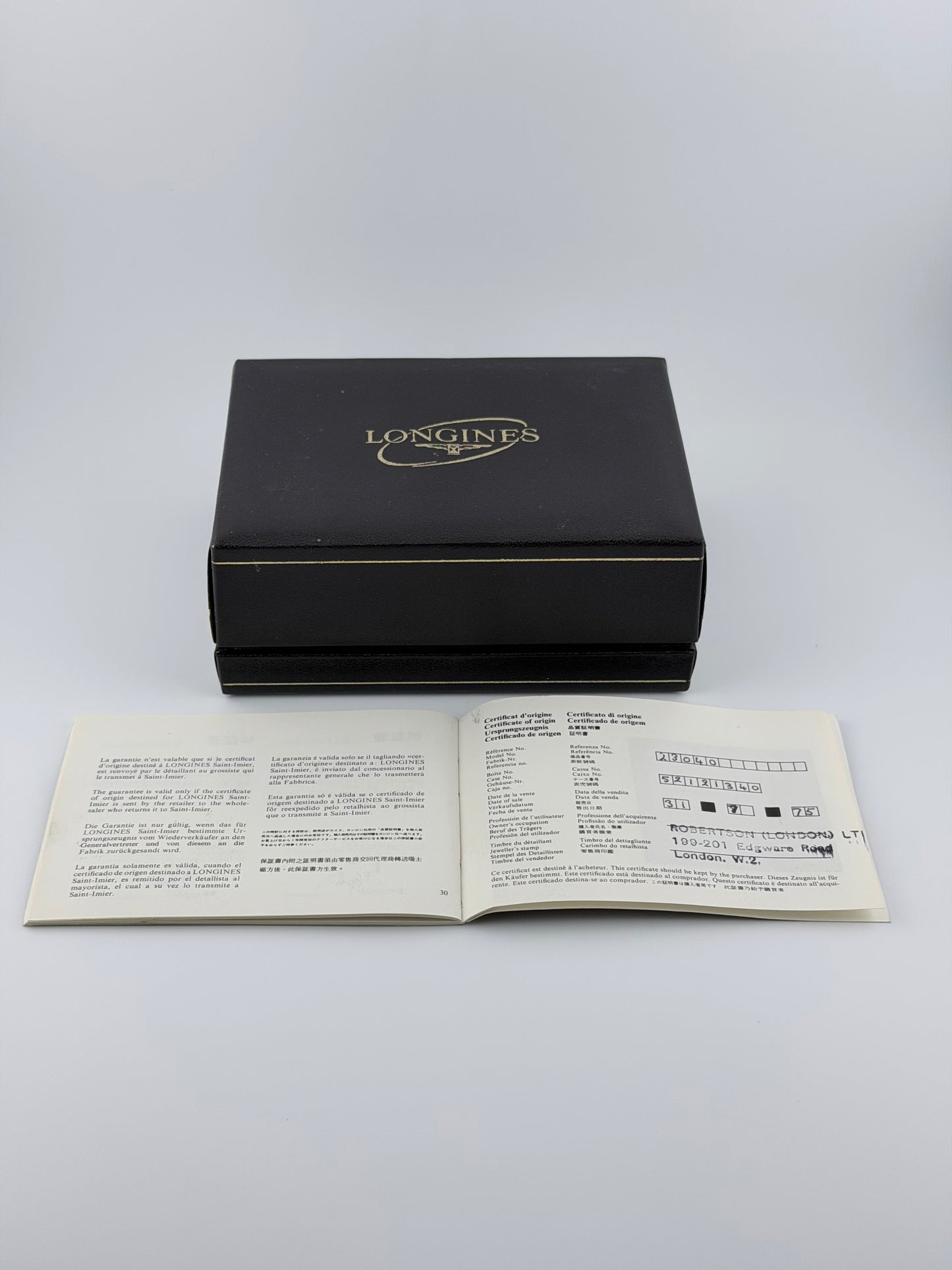Longines Manual Wind - 9ct Solid Gold - 23040 - Box and Papers
