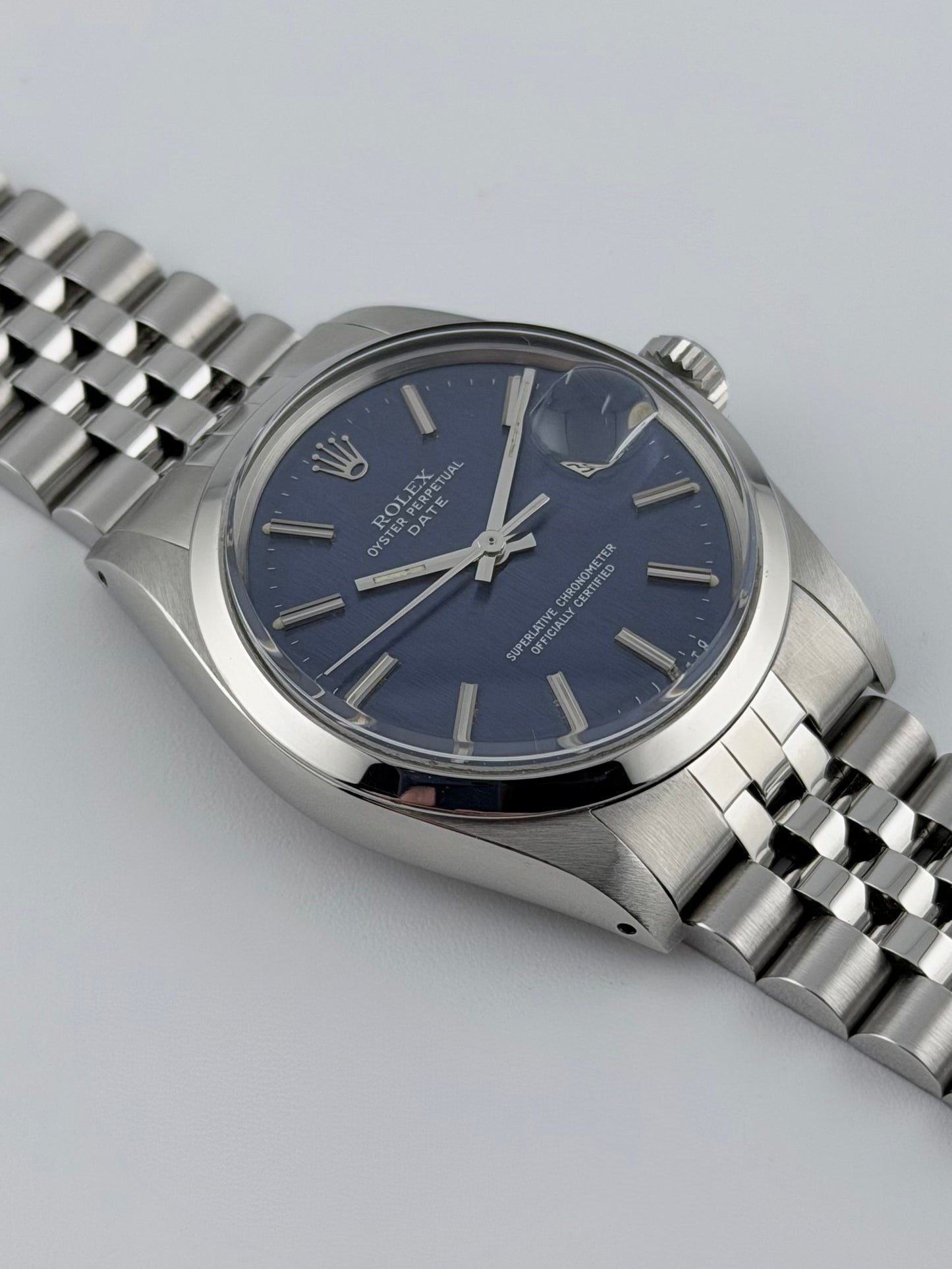 Rolex Oyster Perpetual Date Automatic - 1500 - Rare Blue Linen Dial