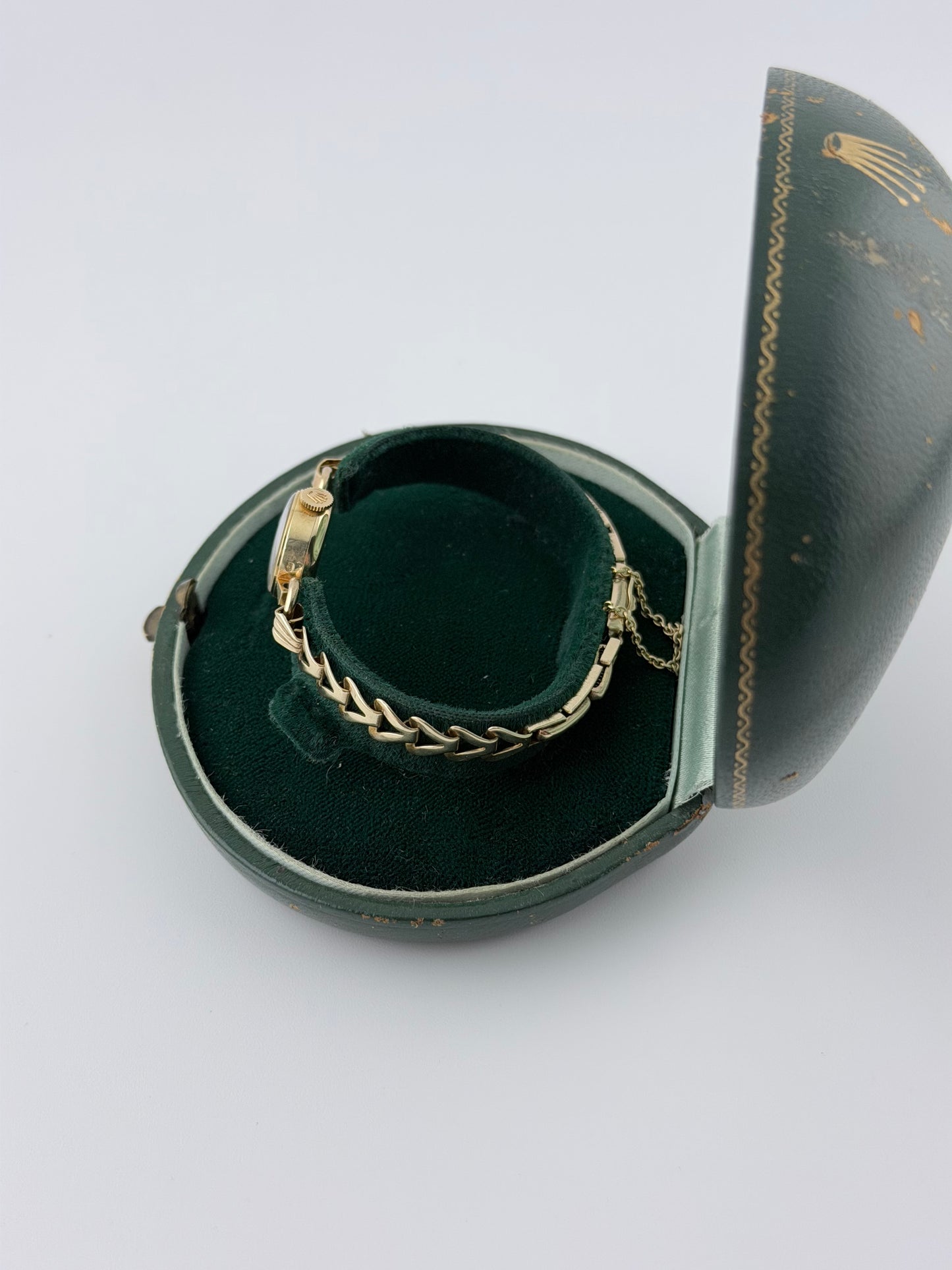 Rolex Precision Ladies Cocktail Watch Manual Wind - Rare 1948 - Solid Gold + Original Seashell Box