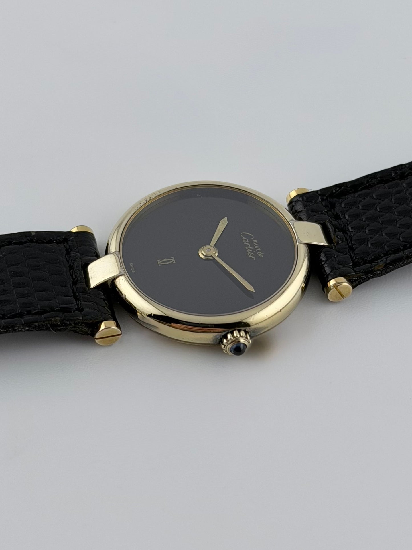 Cartier must de Vendôme Quartz - 18 - Onyx Dial - Full SET!