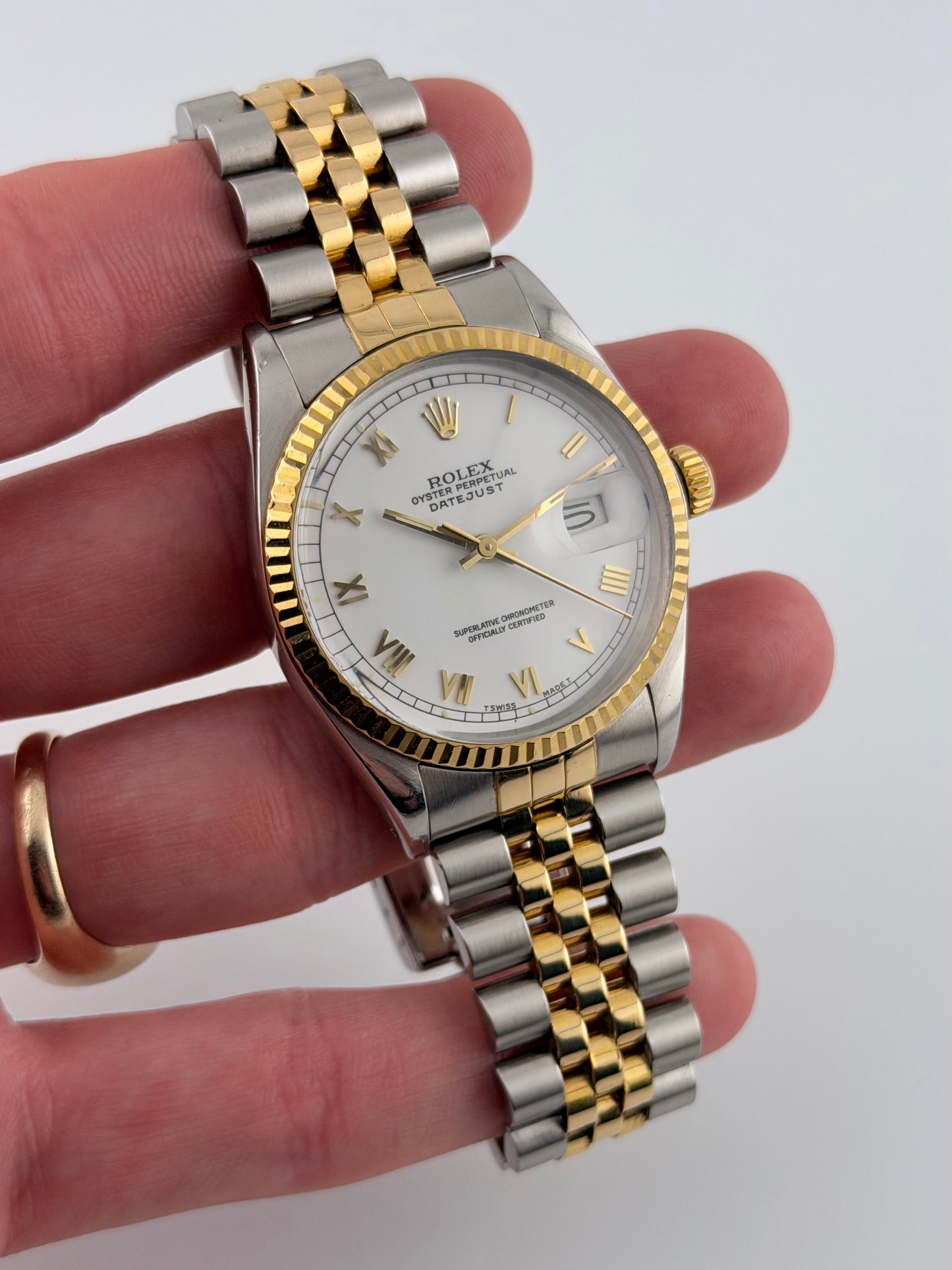 Rolex Datejust Oyster Perpetual 16013 - Rare White Roman Dial