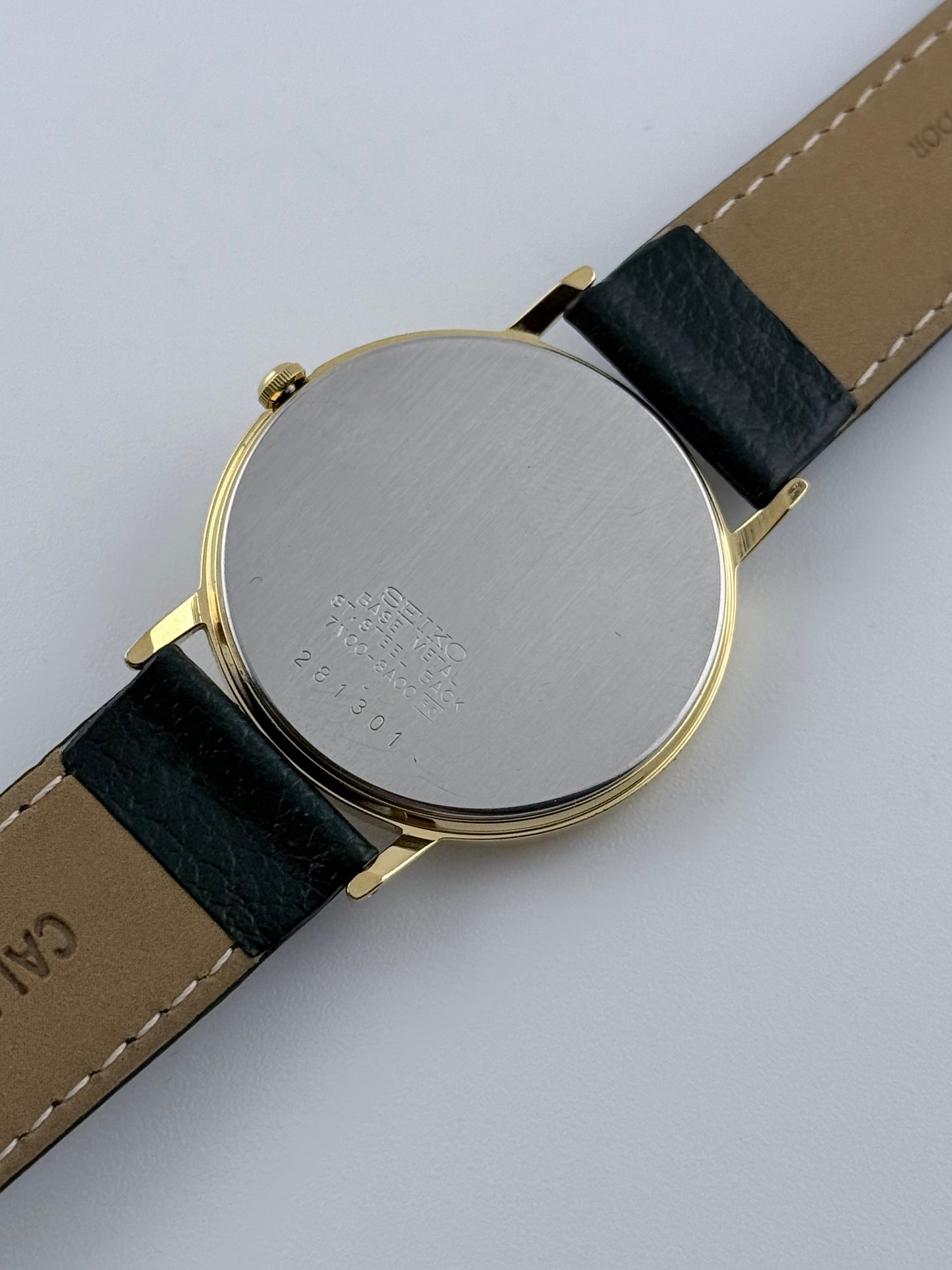 Seiko Quartz Dress Watch - 7N00-8A00 - Waffle Dial