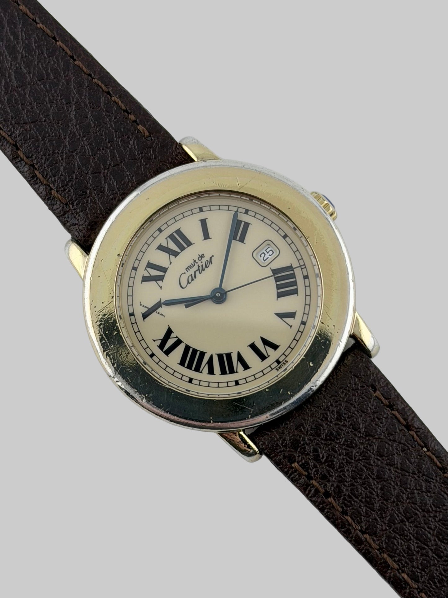 Cartier Must De Paris Ronde Quartz Date - 1800-1