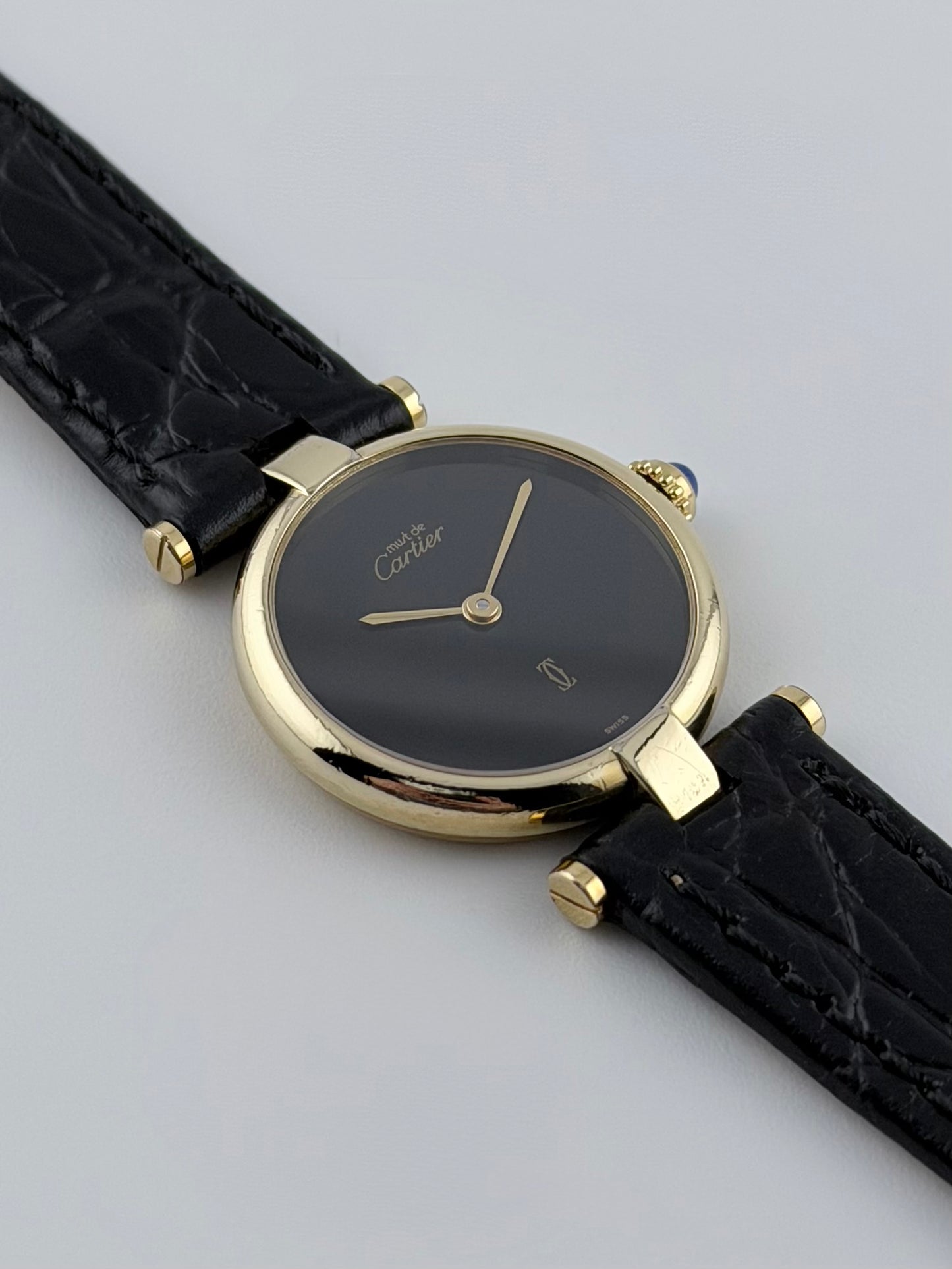 Cartier Must de Vendome Quartz - 18 - Onyx Dial - Ladies