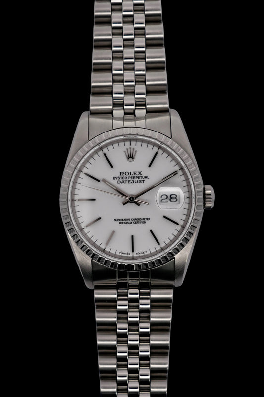 Rolex Datejust Oyster Perpetual - 16220 - White Dial - Original Box and Booklets