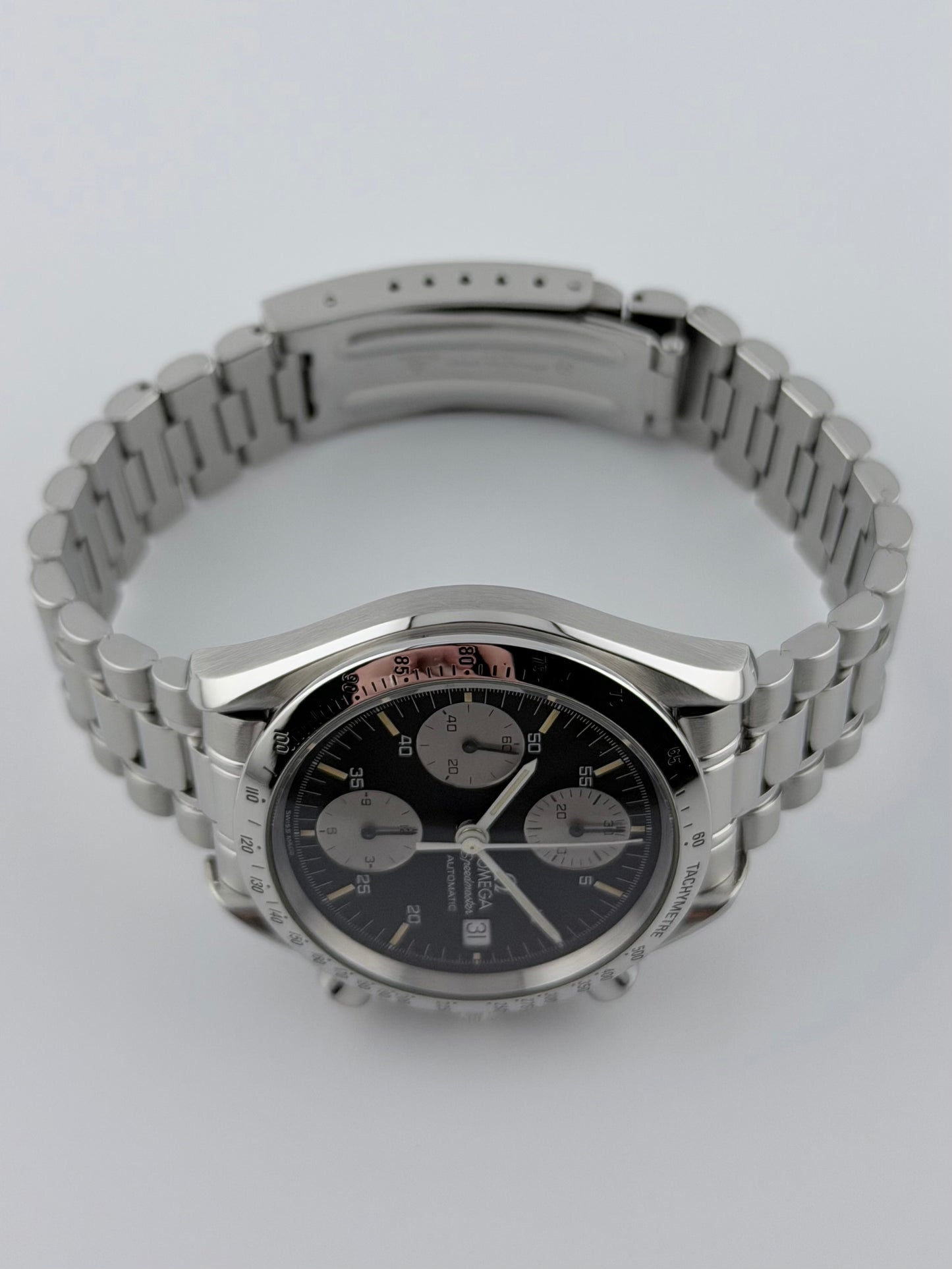 Omega Speedmaster Automatic Date - 175.0043 - Rare Reverse Panda Dial - Box and Papers!