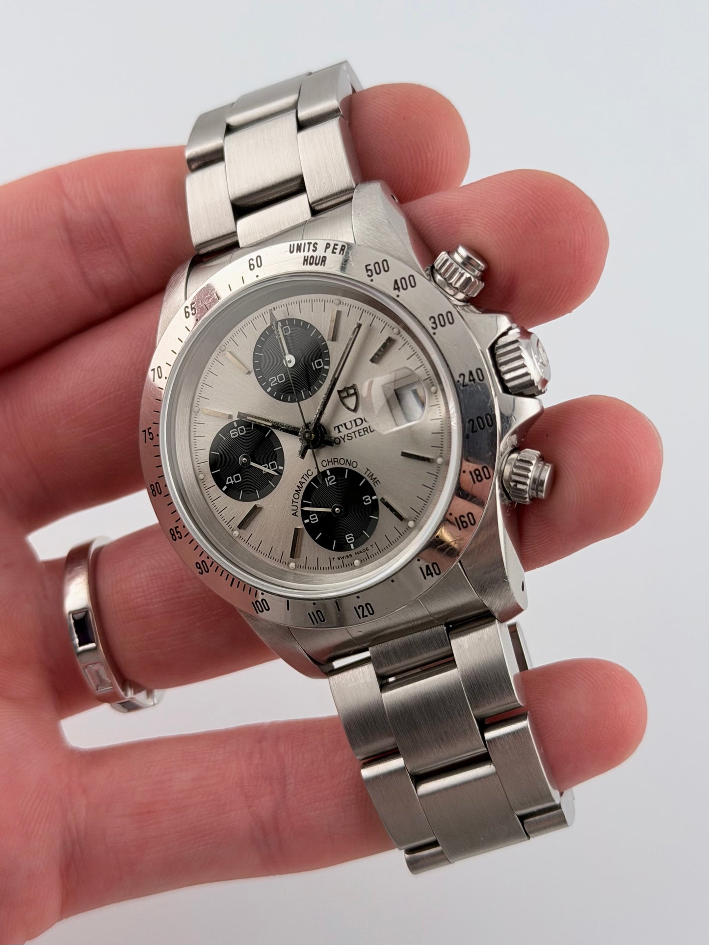 Tudor Oysterdate Automatic Chrono Time - 79280 - Silver Panda Dial - FULL SET!