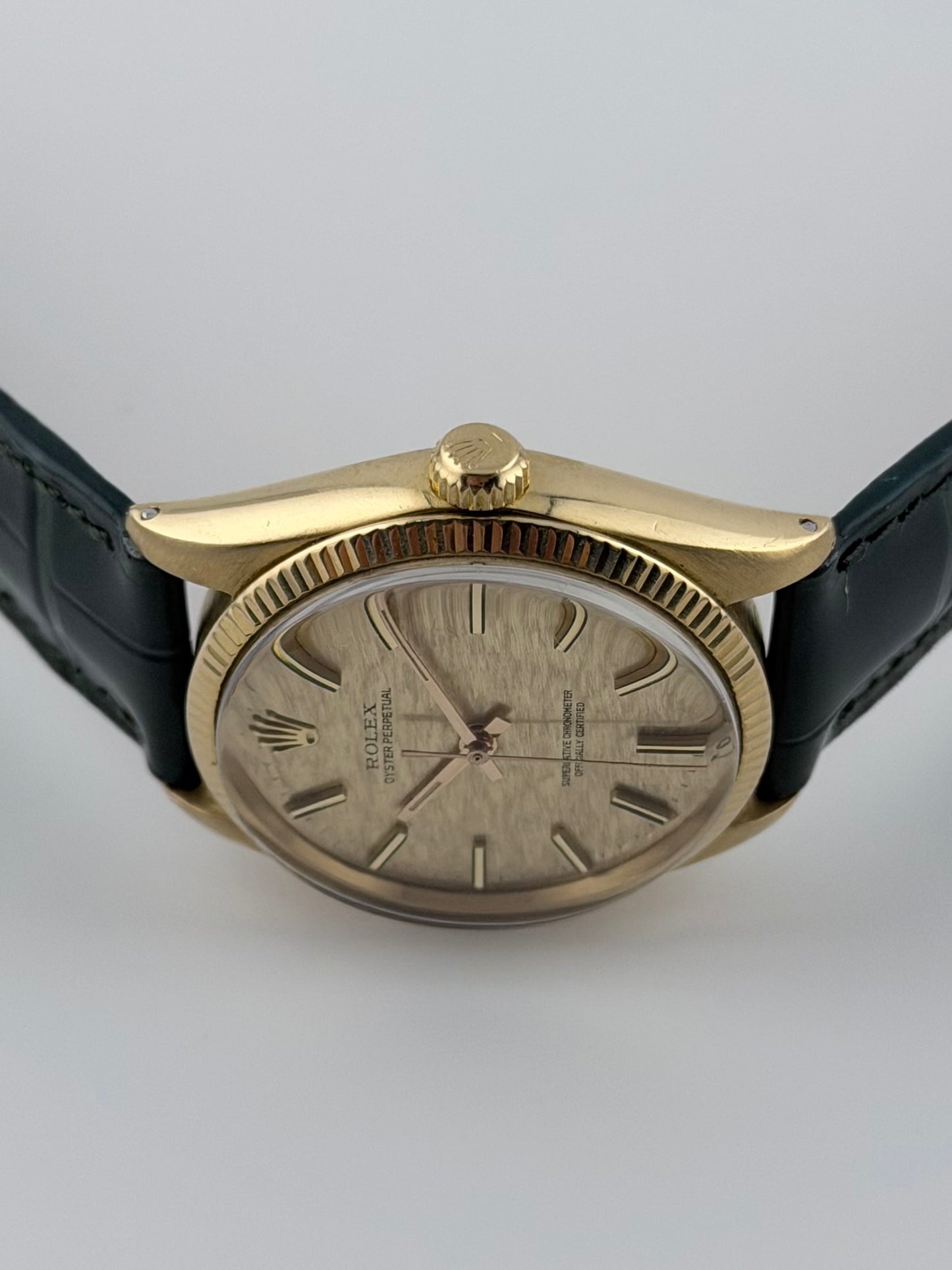 Rolex Oyster Perpetual Automatic - 1007 - 18kt Gold - Shantung Dial - Ultra Rare