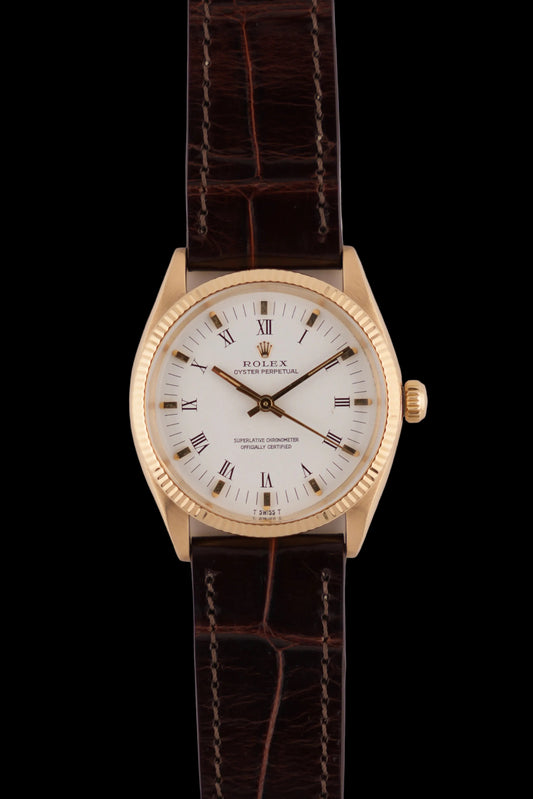 Rolex Oyster Perpetual Automatic - 1005 - 18k Gold - Box and Papers