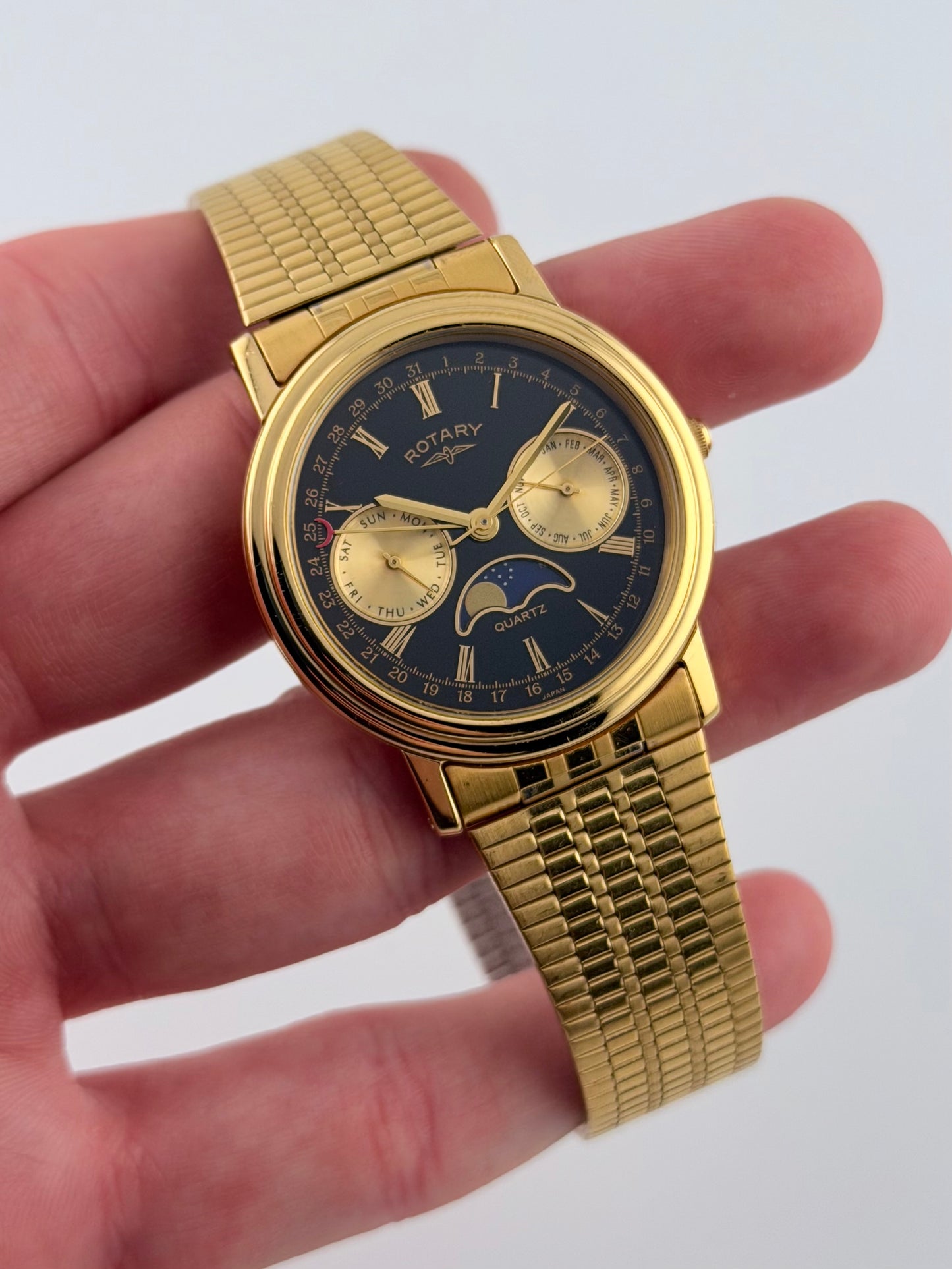 Rotary Moonphase Quartz Day-Date