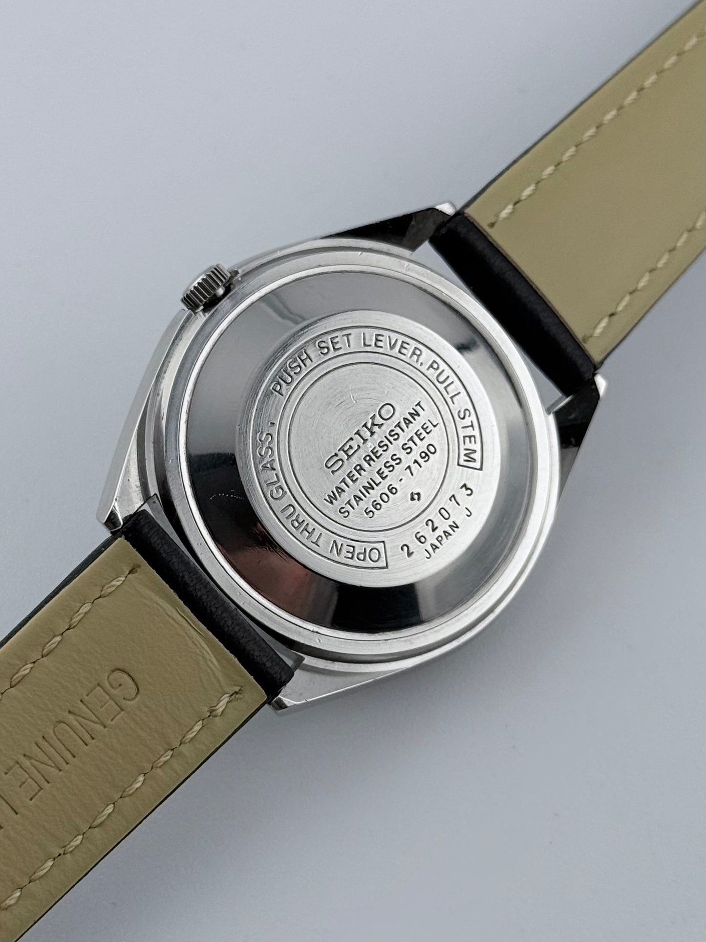 Seiko Automatic 23Jewels JDM 5606-7190 - Green Sunburst Dial